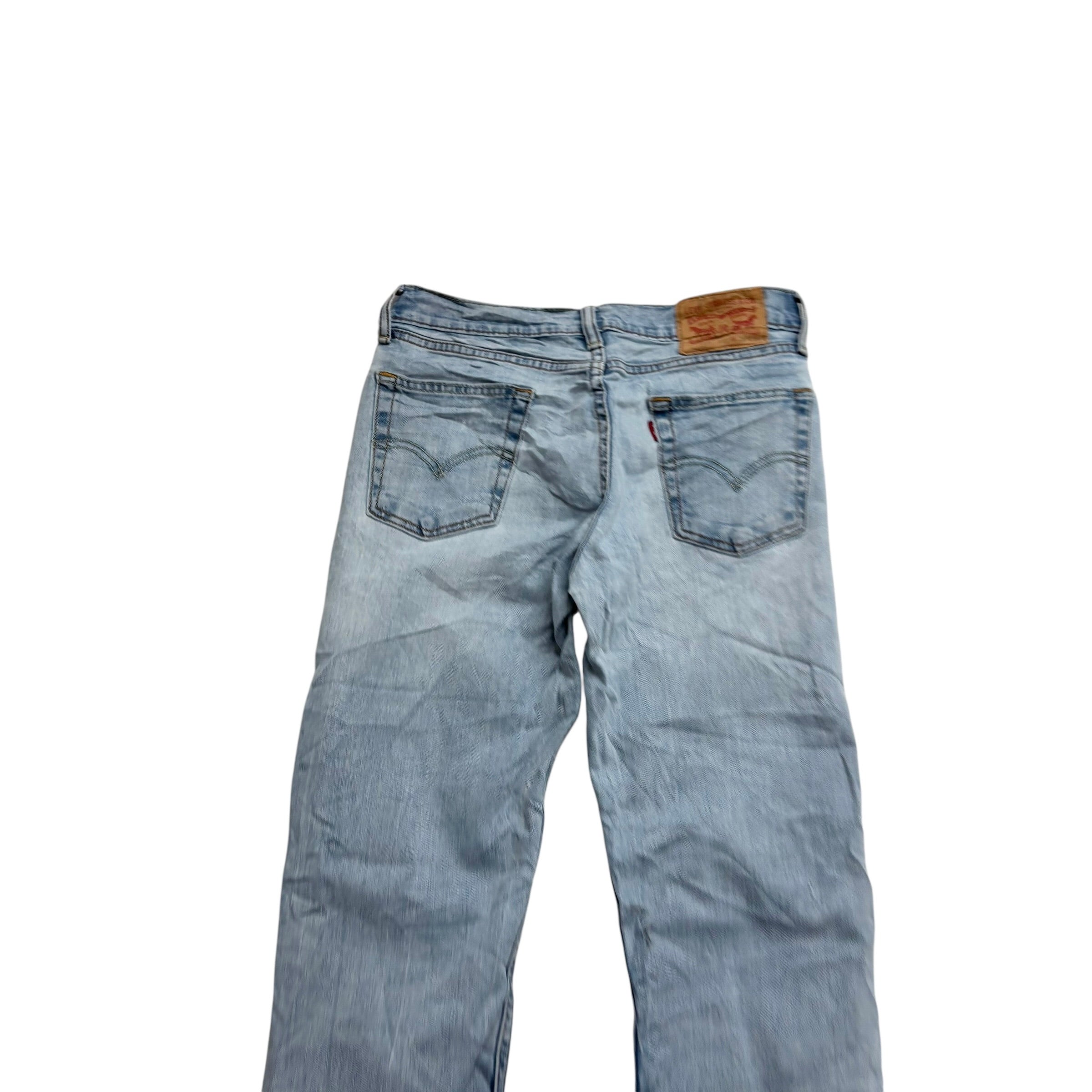 Levis 514 Jeans W28 L32 Mens Light Blue Regular Straight Fit Stretch Denim