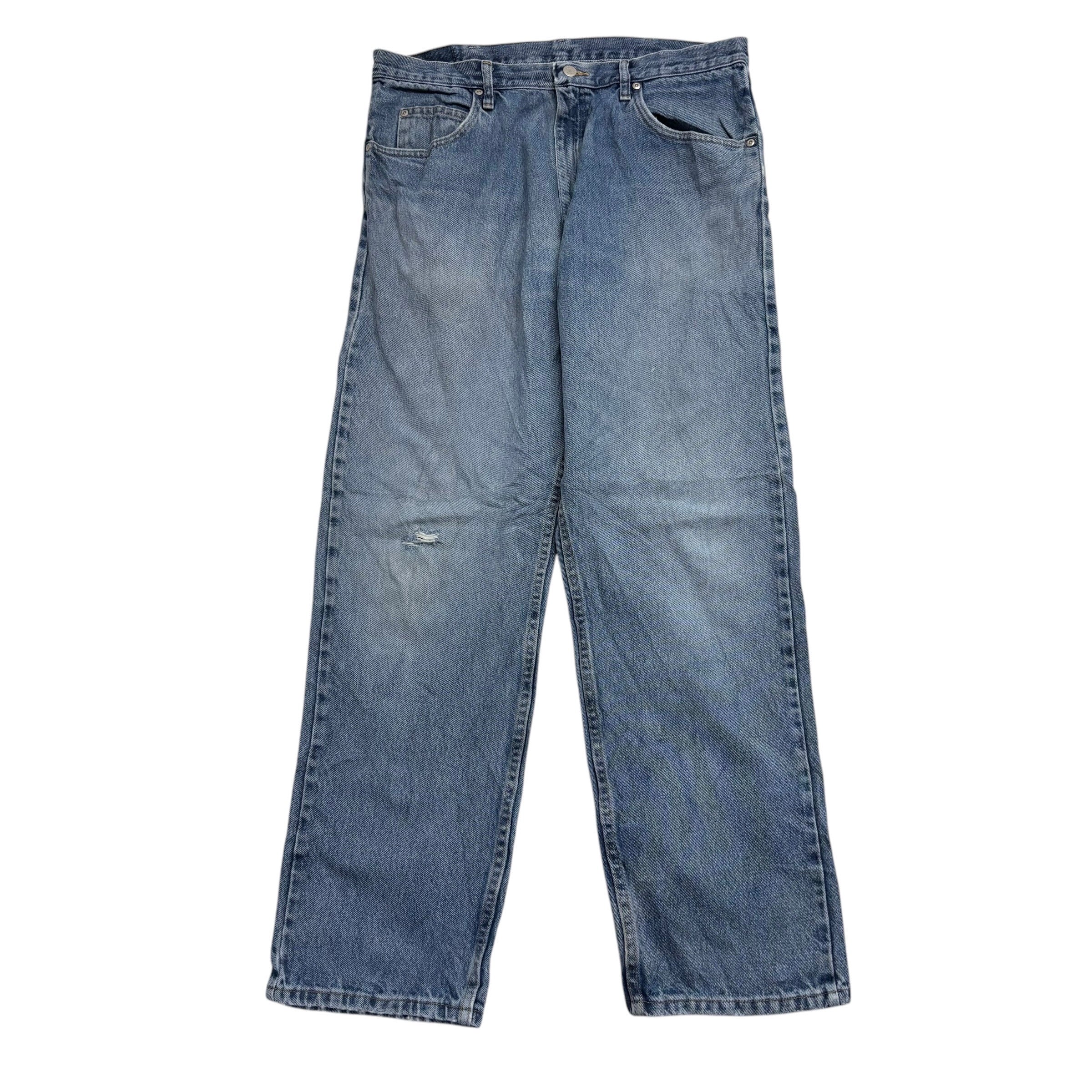 Wrangler Jeans W36 L32 Mens Light Blue Relaxed Straight Fit Denim (F)
