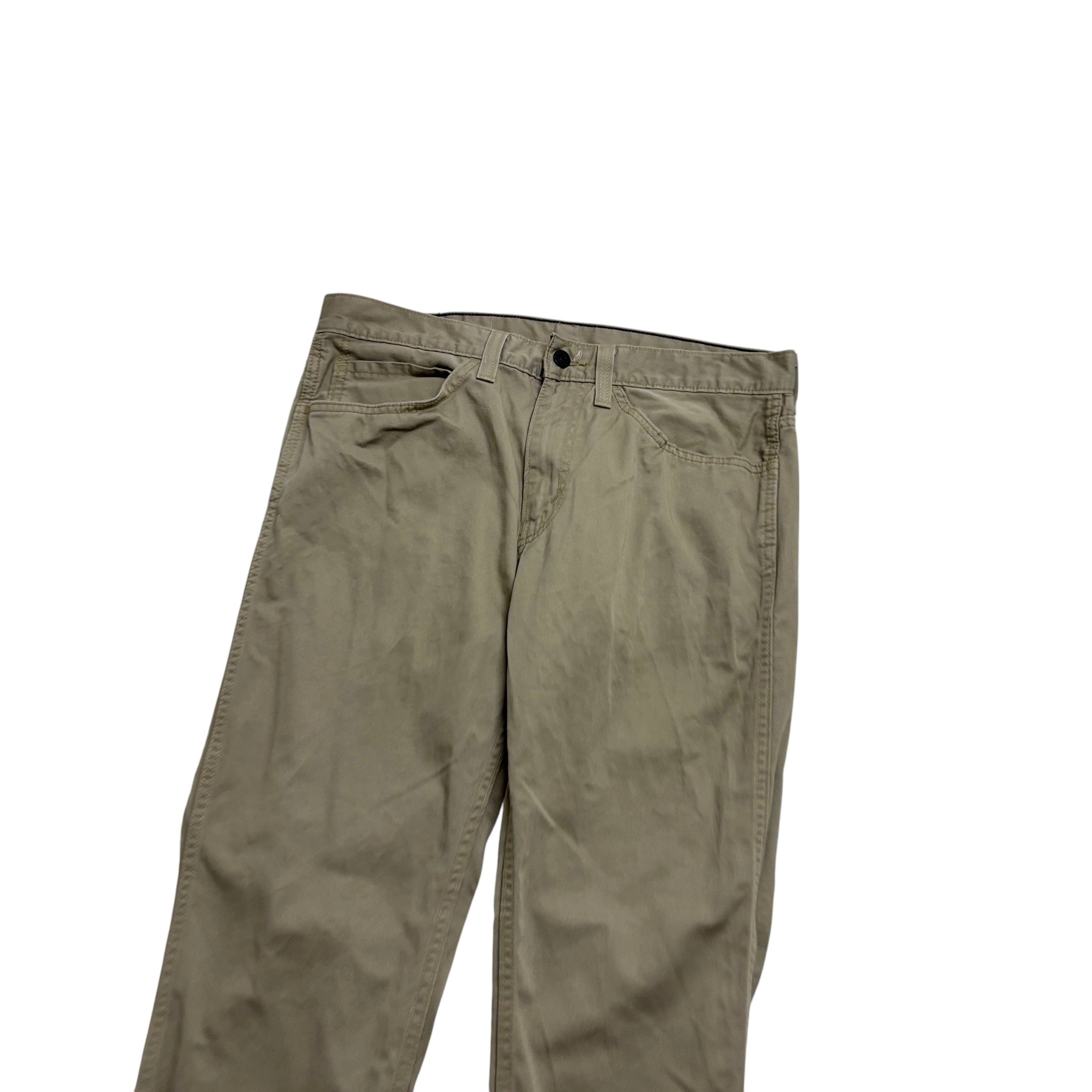 Levis 511 Trousers W34 L32 Mens Beige Slim Fit Cotton Pants