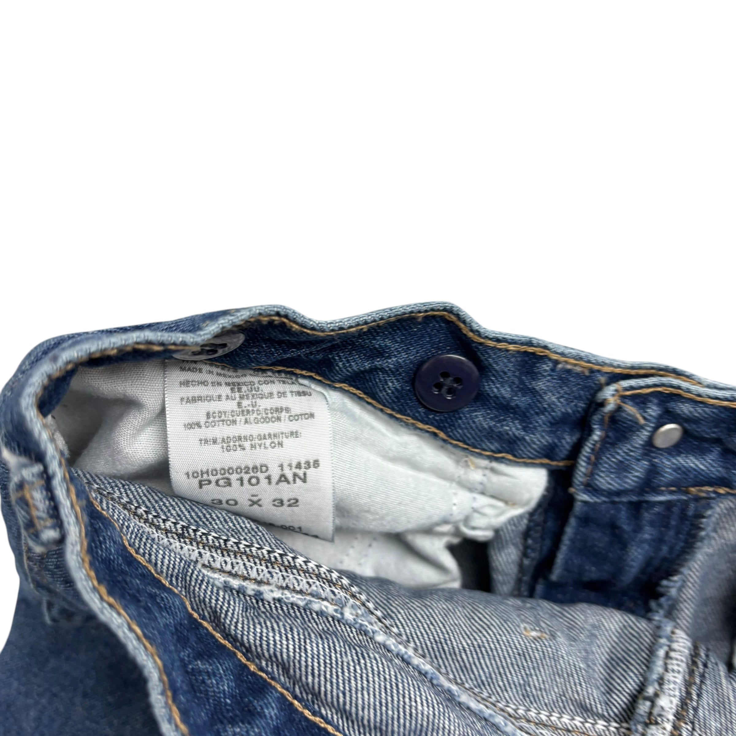 Wrangler Jeans W29 L32 Mens Mid Blue Regular Straight Fit Denim (E)