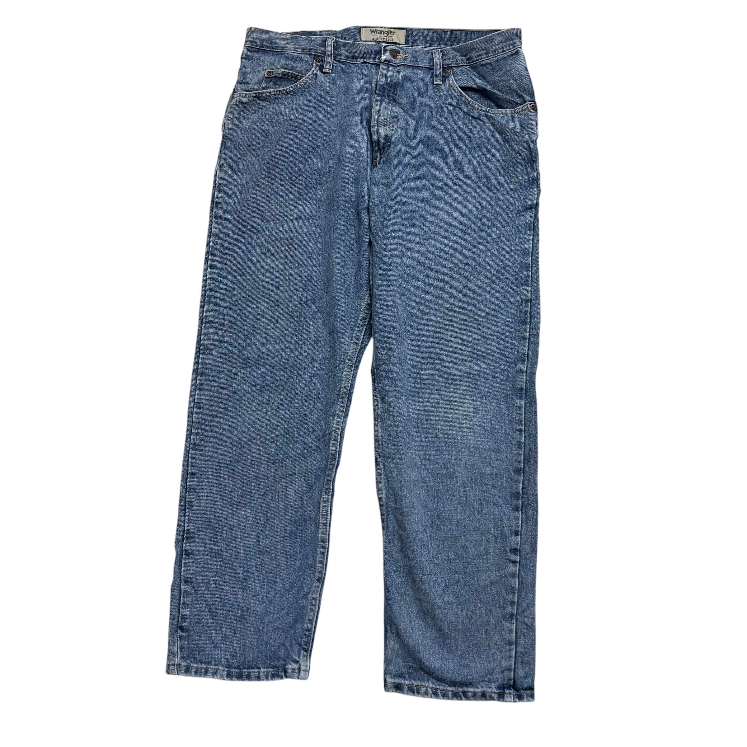Wrangler Jeans W38 L32 Mens Mid Blue Baggy Relaxed Straight Fit Denim