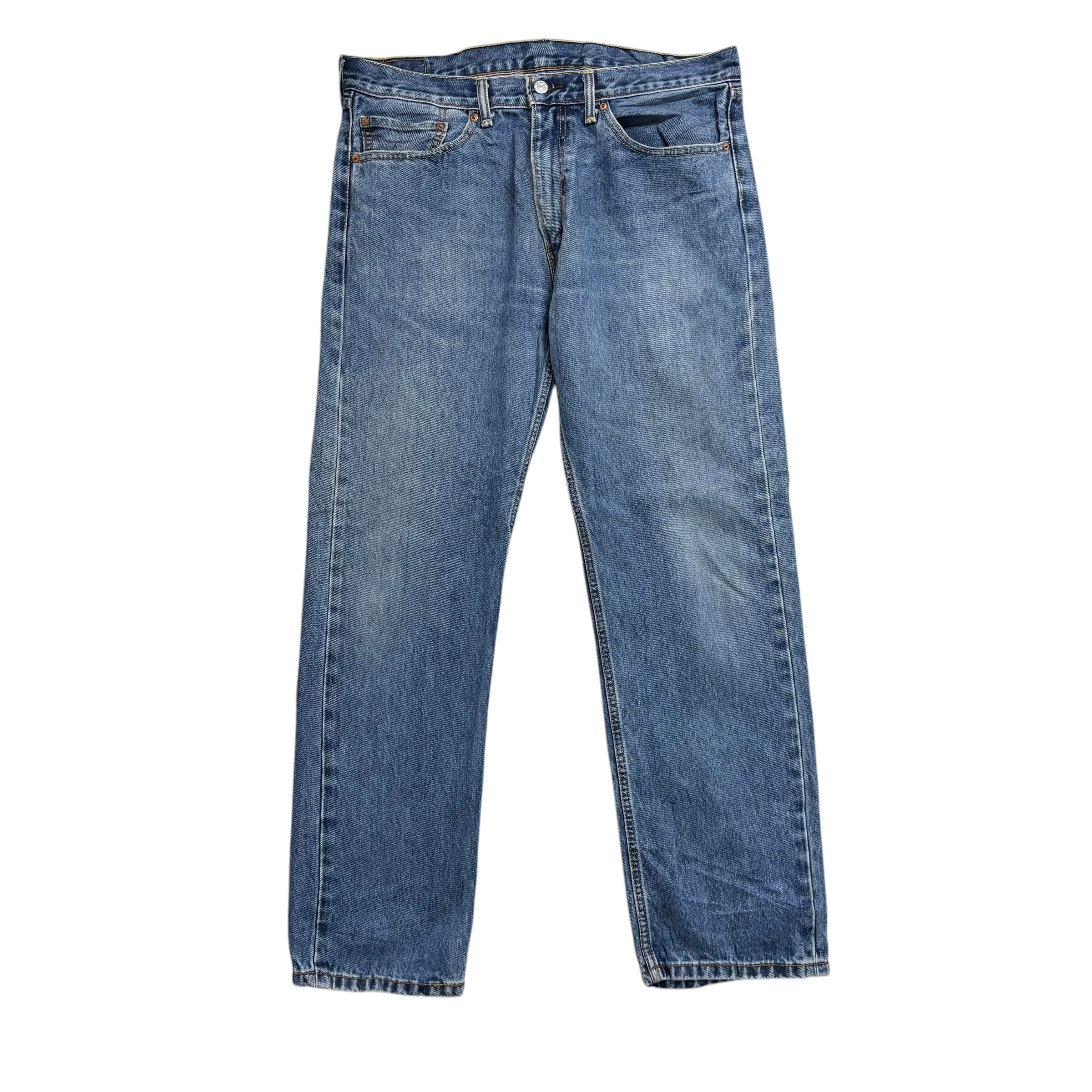 Levis 505 Jeans W36 L32 Mens Mid Blue Regular Straight Fit Denim