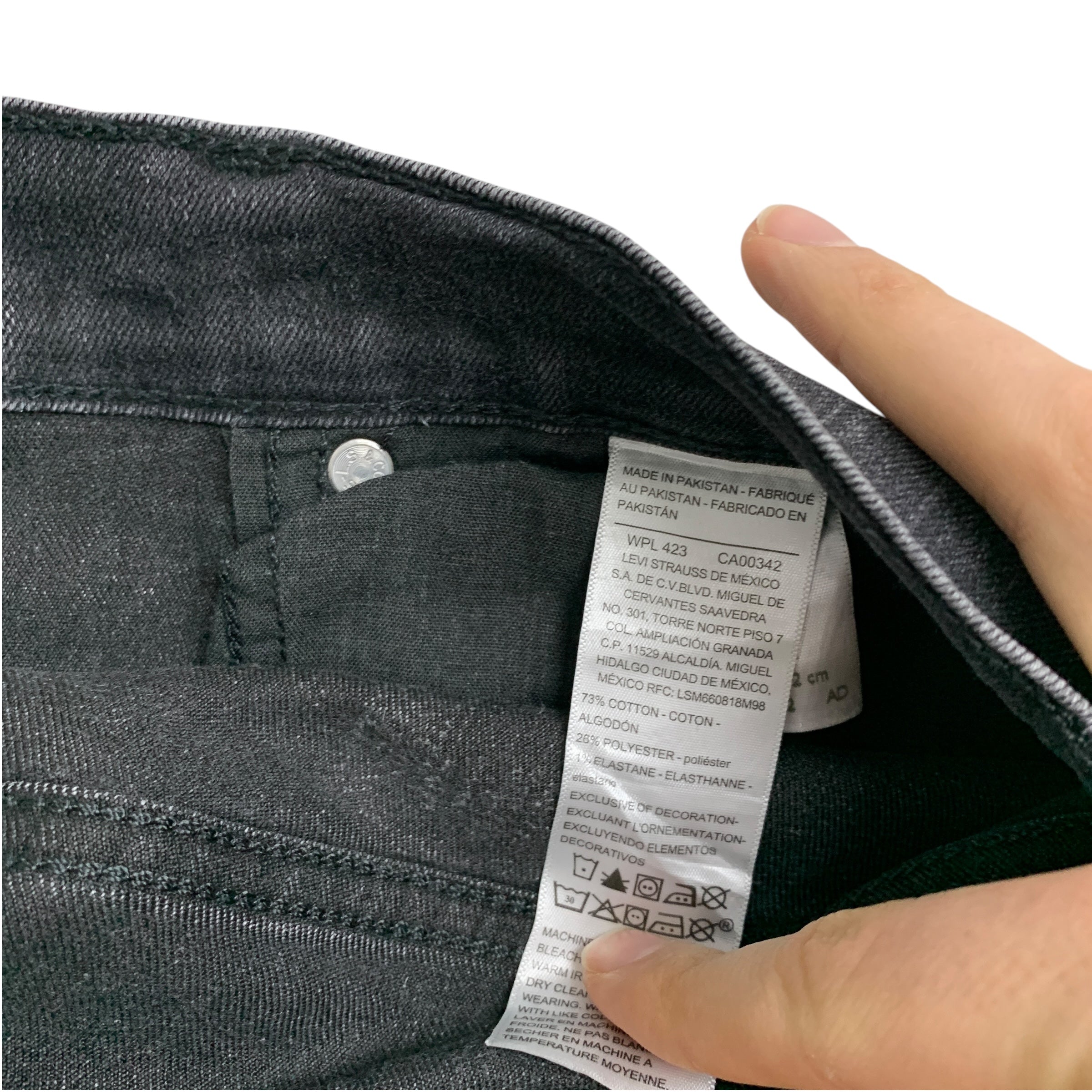 Levis Signature Jeans W34 L30 Mens Grey Skinny Fit Stretch Denim