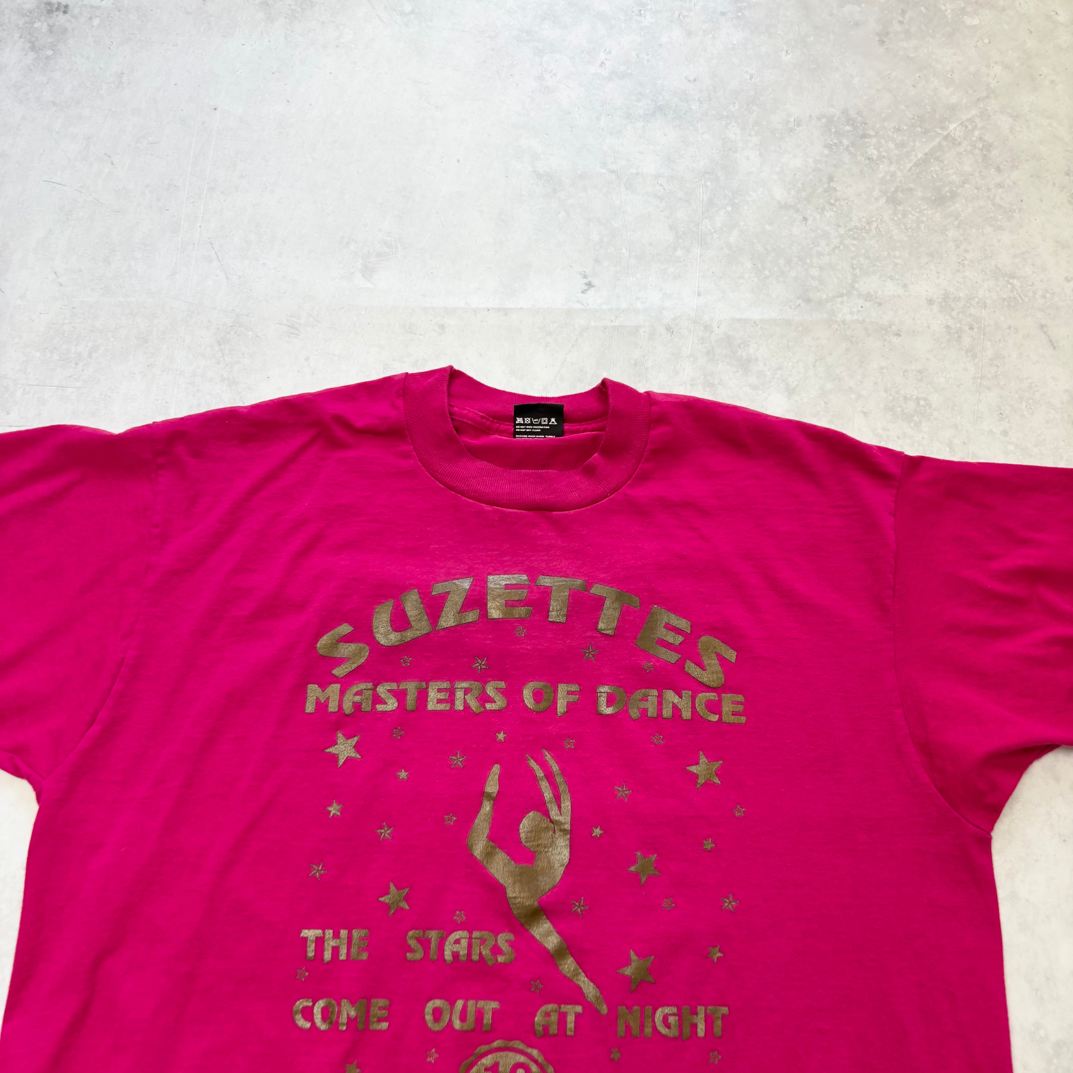 Vintage T Shirt Mens Large Pink Single Stitch Graphic Print 90s