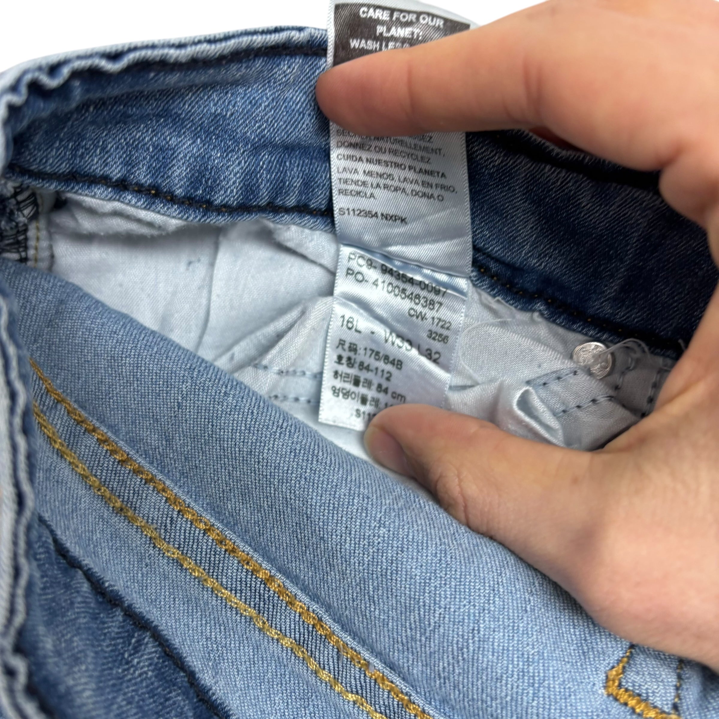 Levis Signature Jeans W33 L32 Womens Skinny Fit Light Blue Stretch Denim (E)