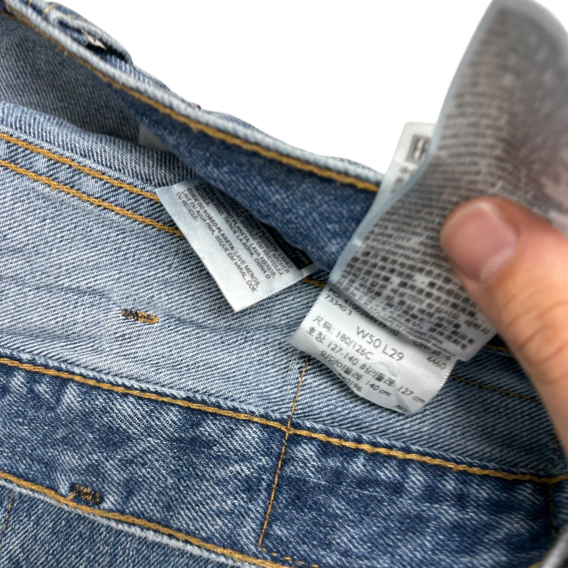 Levis 560 Jeans W50 L29 Mens Light Blue Baggy Relaxed Comfort Fit Denim (E)