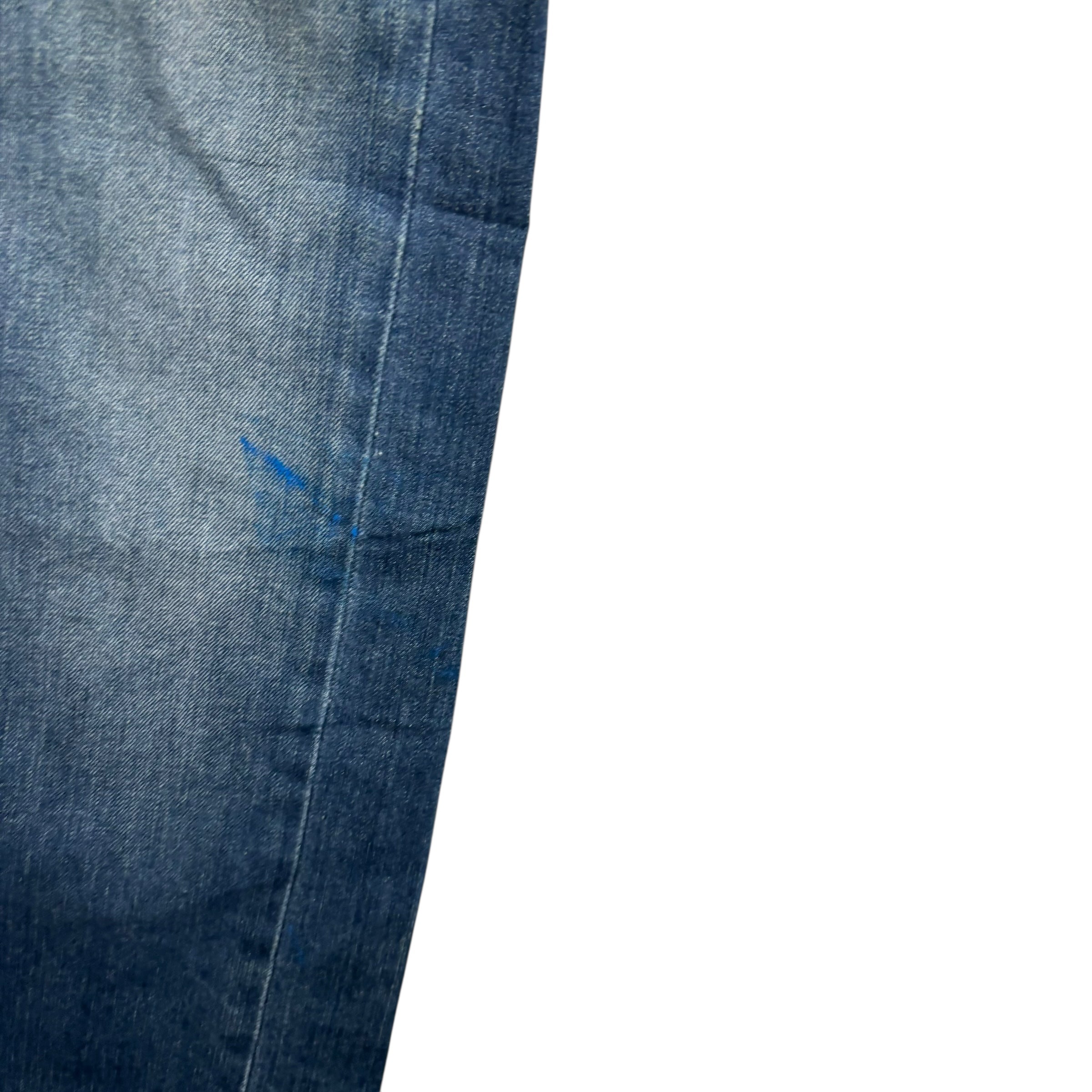 Levis 513 Jeans W34 L32 Mens Dark Blue Slim Straight Fit Stretch Denim (F)