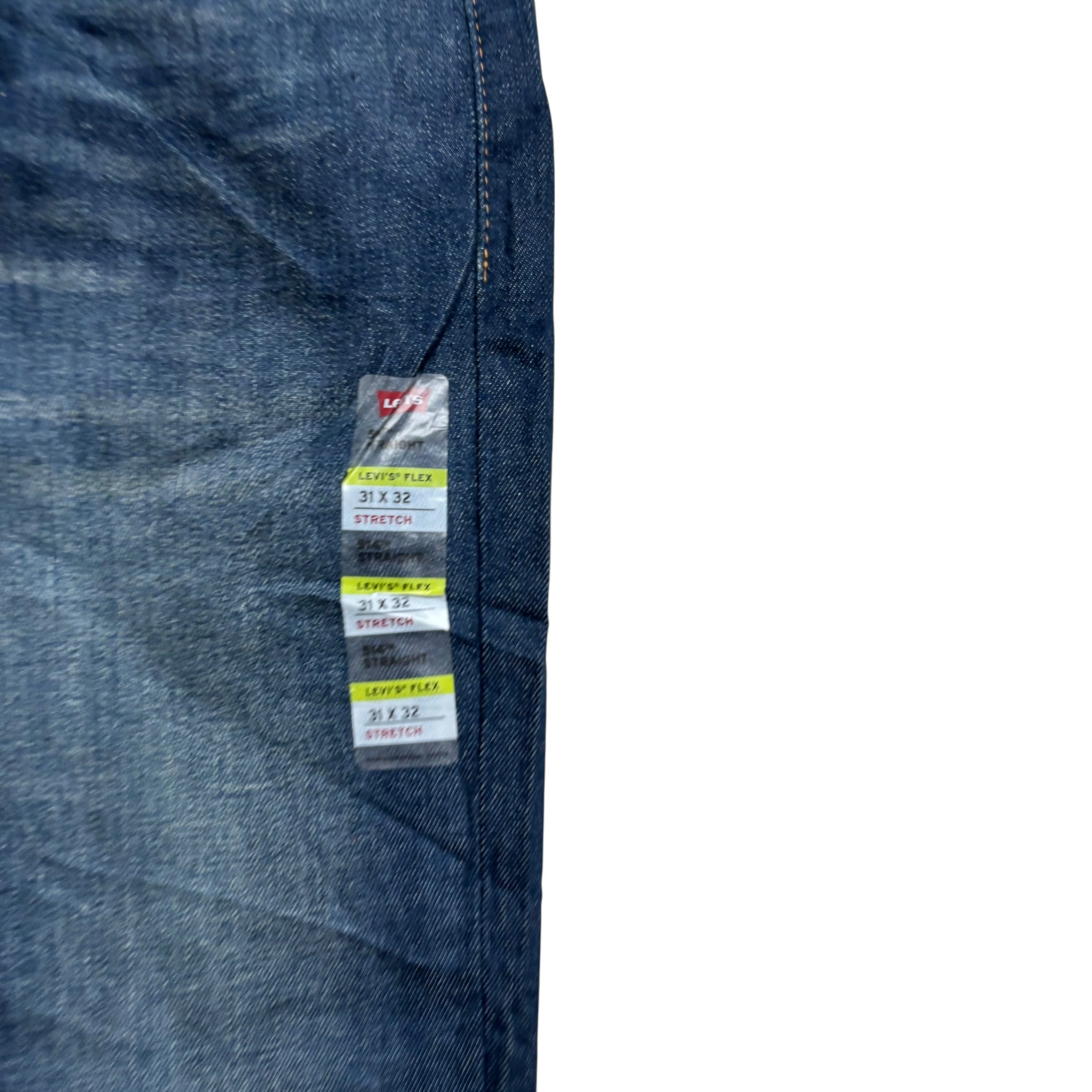 Levis 514 Jeans W31 L32 Mens Dark Blue Regular Straight Fit Stretch Denim (E)