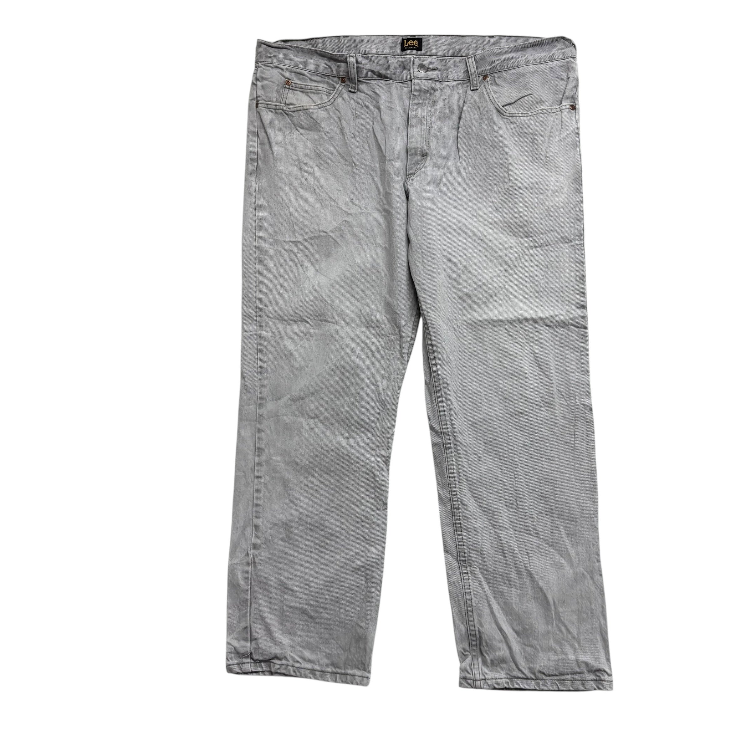 Lee Jeans W42 L30 Mens Grey Regular Straight Fit Denim