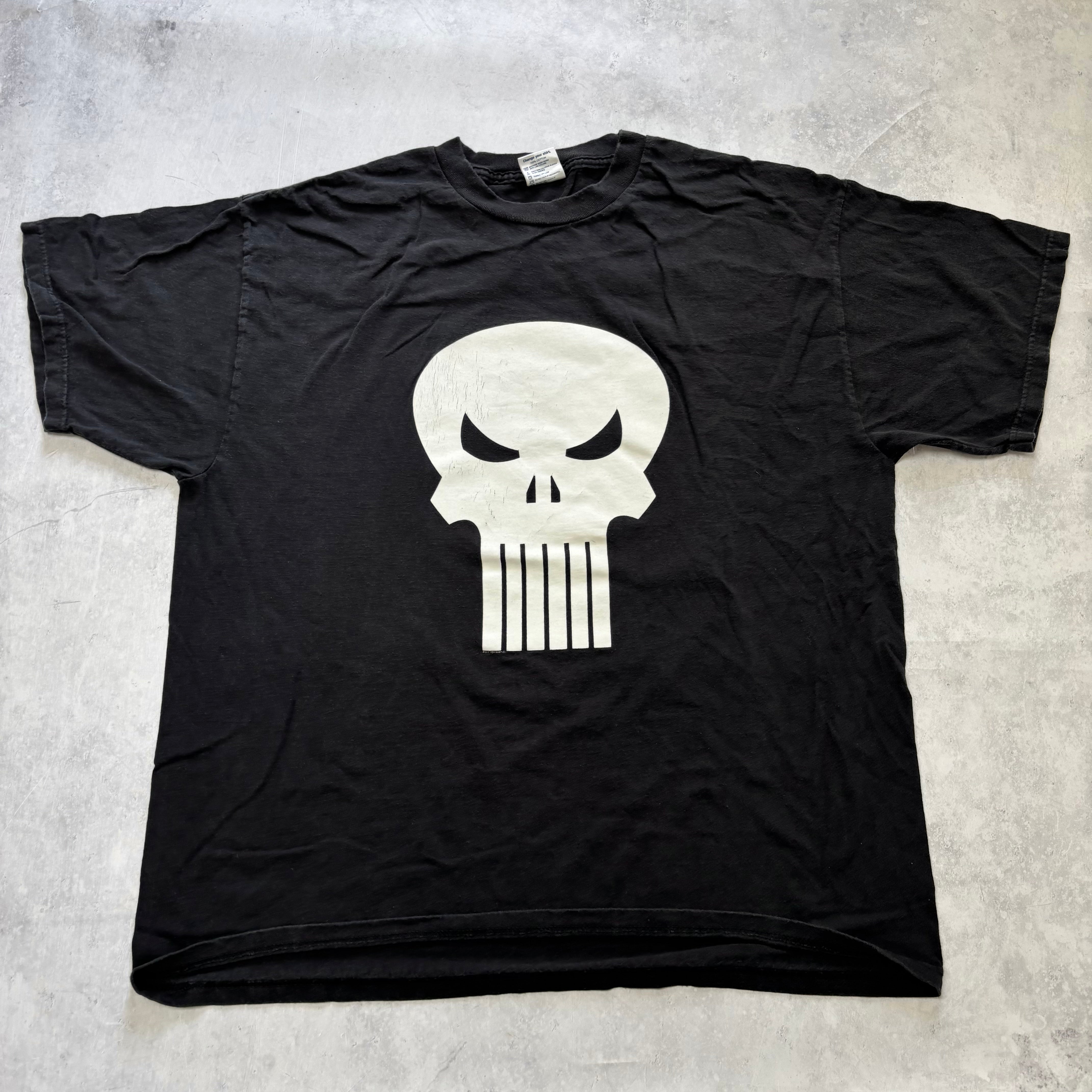 Vintage T Shirt Mens XL Black The Punisher Marvel Comics 90s Promo (E)