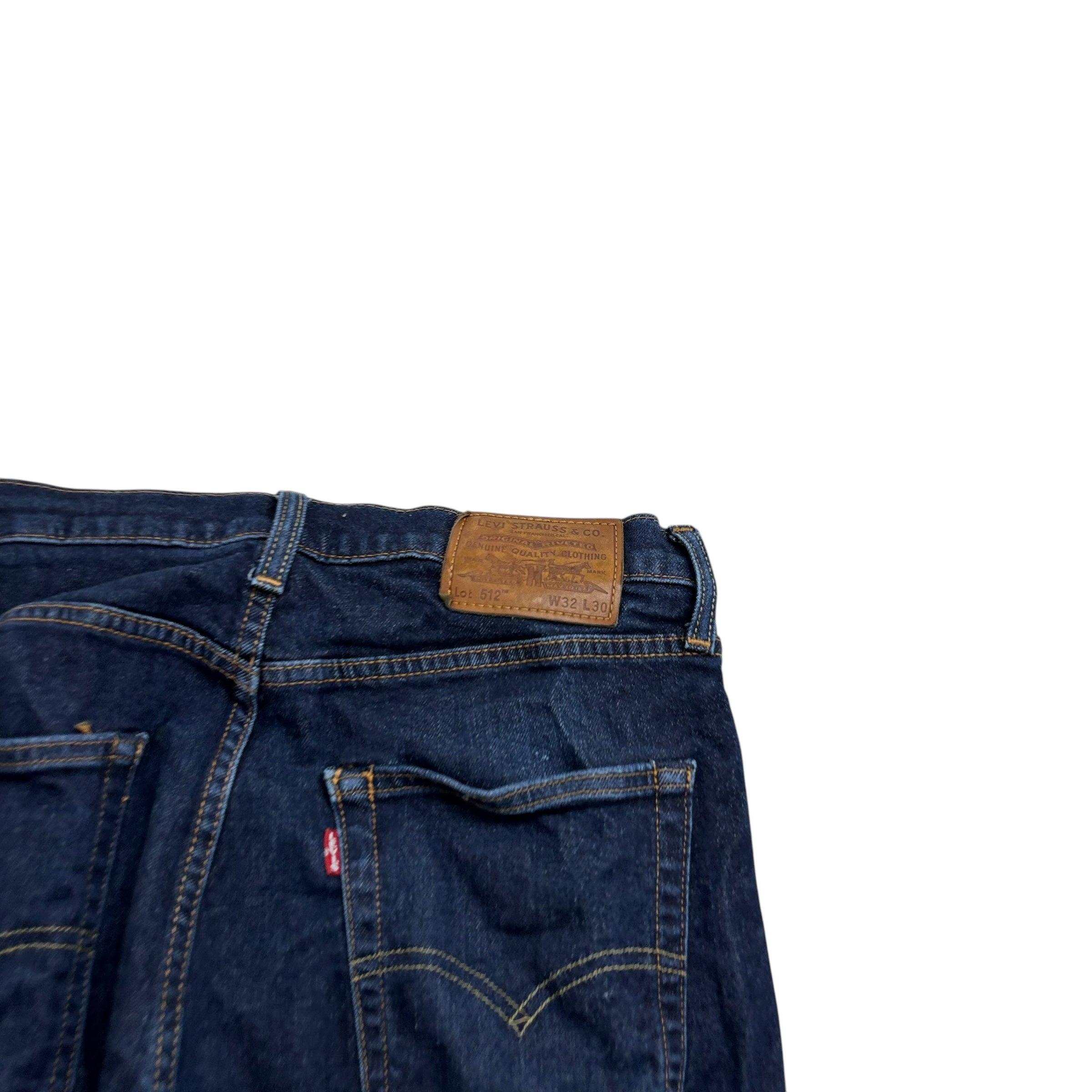 Levis 512 Jeans W31 L29 Mens Dark Blue Slim Tapered Fit Stretch Premum Denim (F)