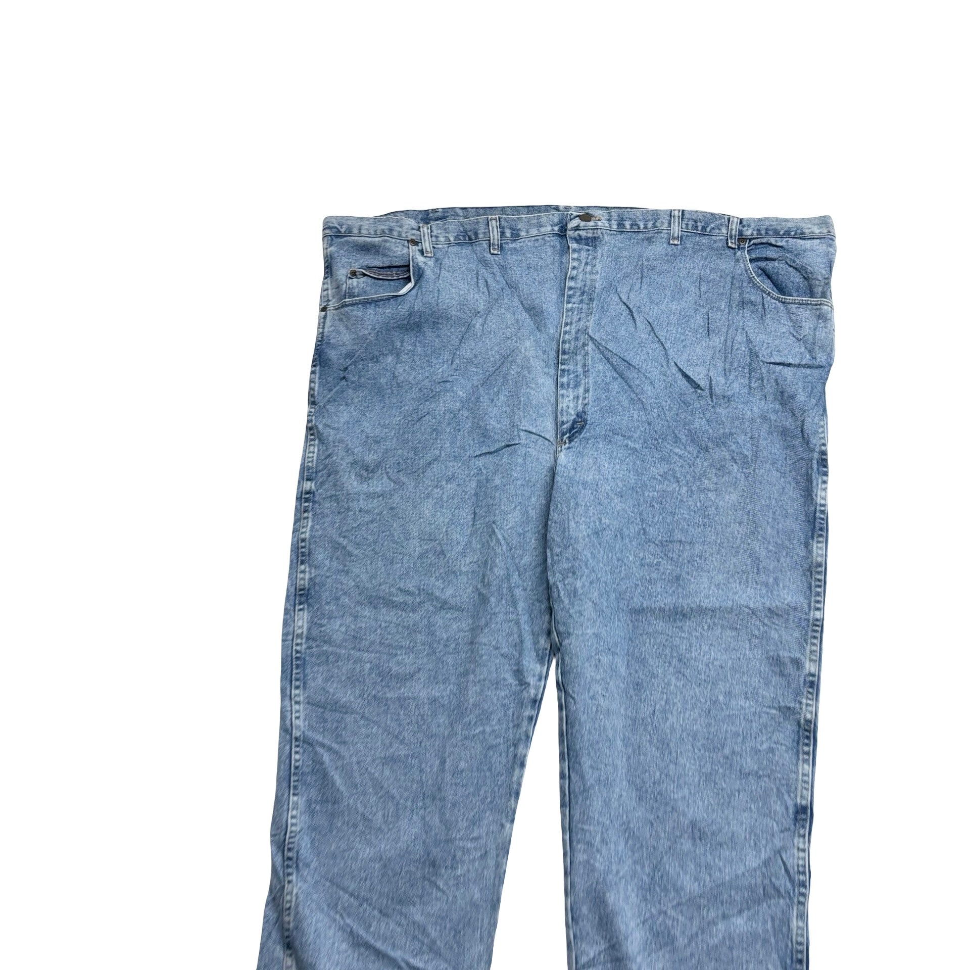Wrangler Jeans W58 L30 Mens Light Blue Relaxed Straight Fit Vintage Denim (E)