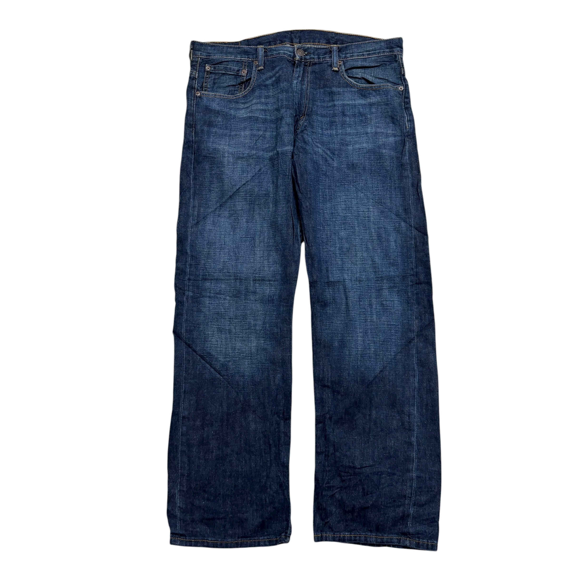 Levis 569 Jeans W34 L32 Mens Dark Blue Baggy Relaxed Straight Fit Denim (E)