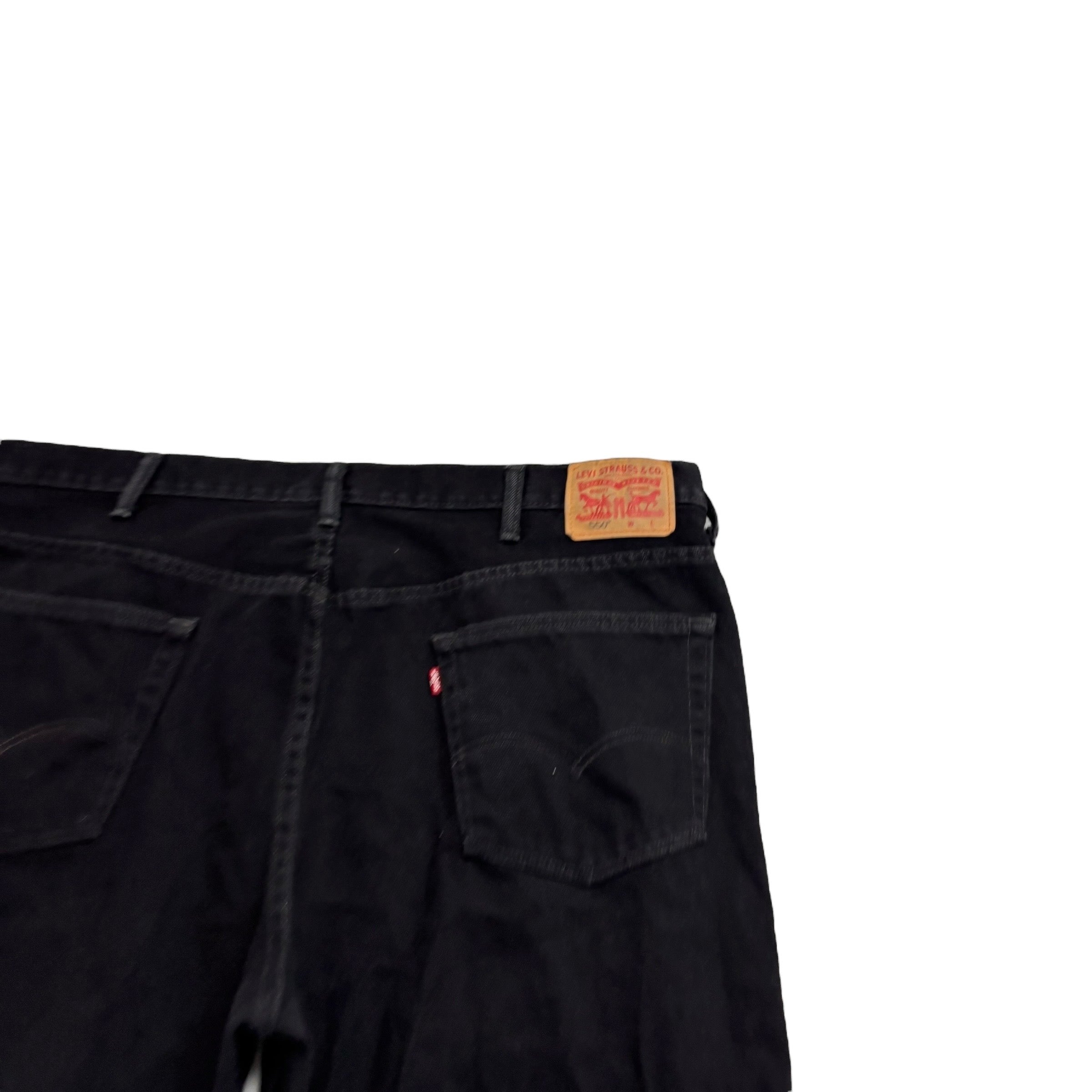 Levis 550 Jeans W44 L34 Mens Black Baggy Relaxed Straight Fit Denim (E)