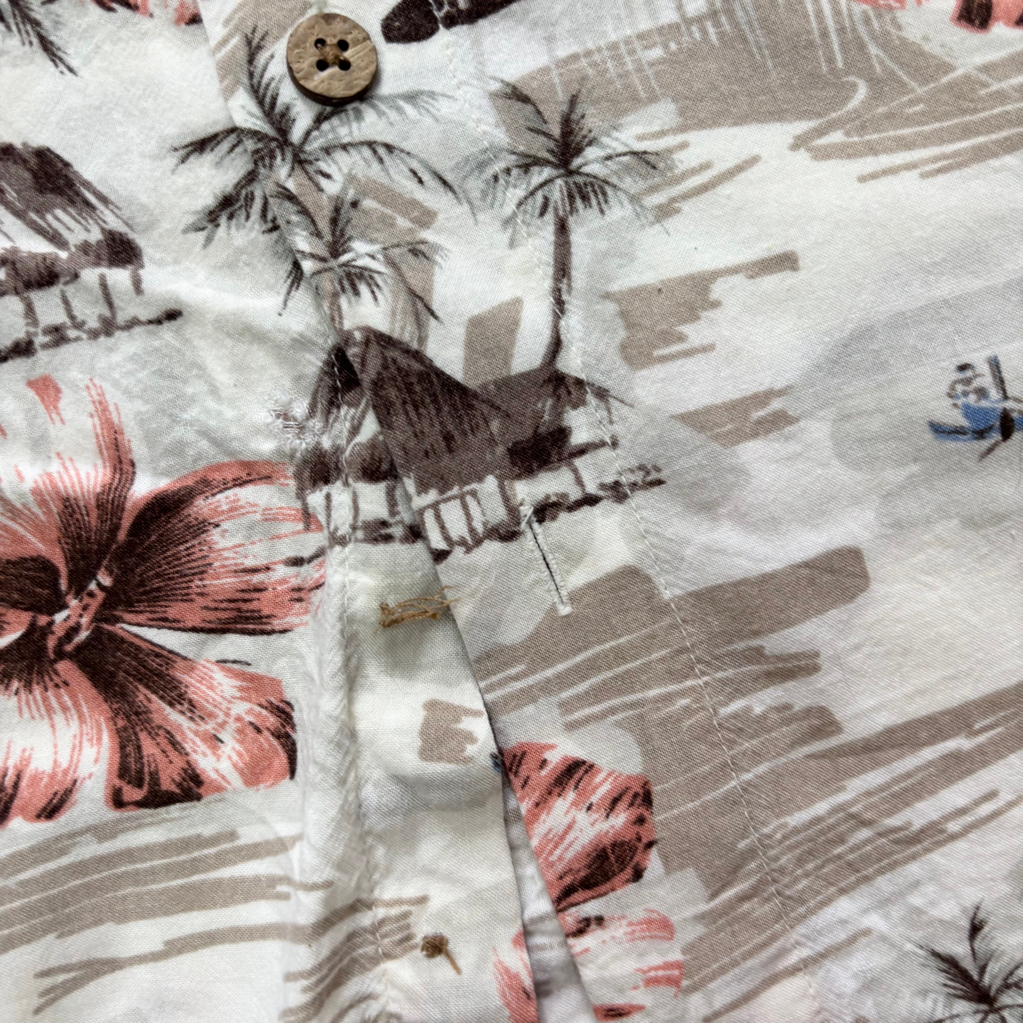 Vintage Hawaiian Shirt Mens XXL Floral Aloha Short Sleeve Rayon