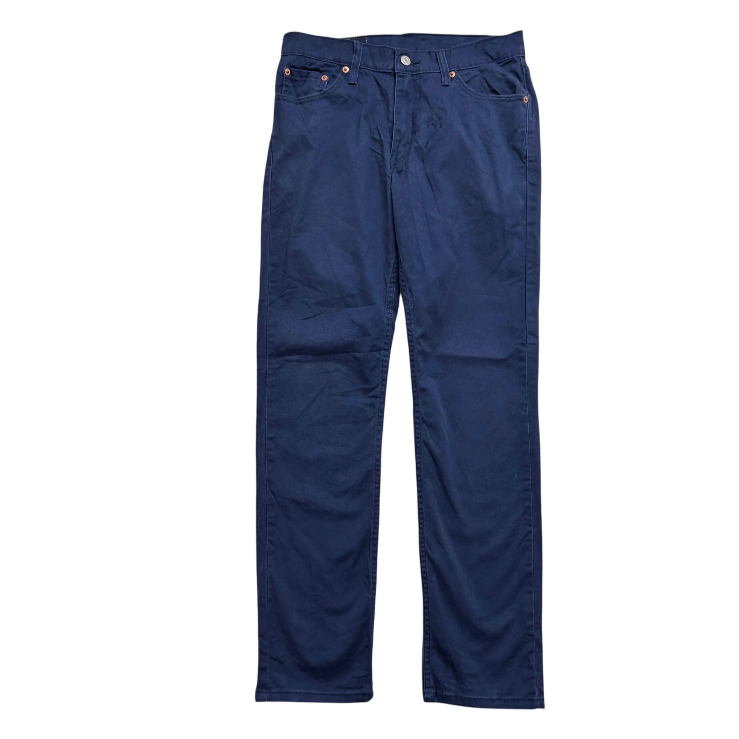 Levis 511 Trousers W30 L30 Mens Navy Blue Slim Fit Stretch Pants (E)