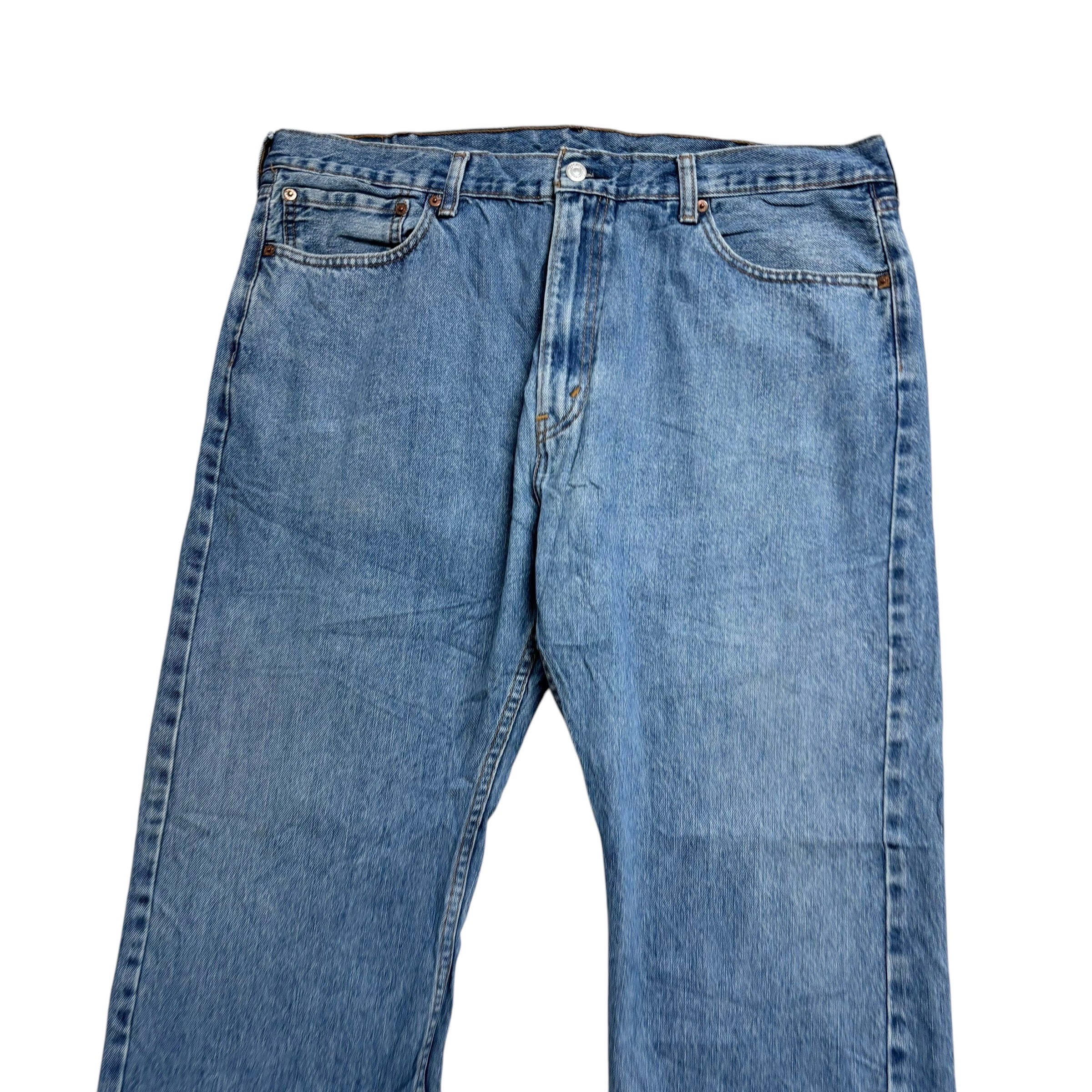 Levis 505 Jeans W40 L30 Mens Light Blue Regular Straight Fit Vintage Denim (E)