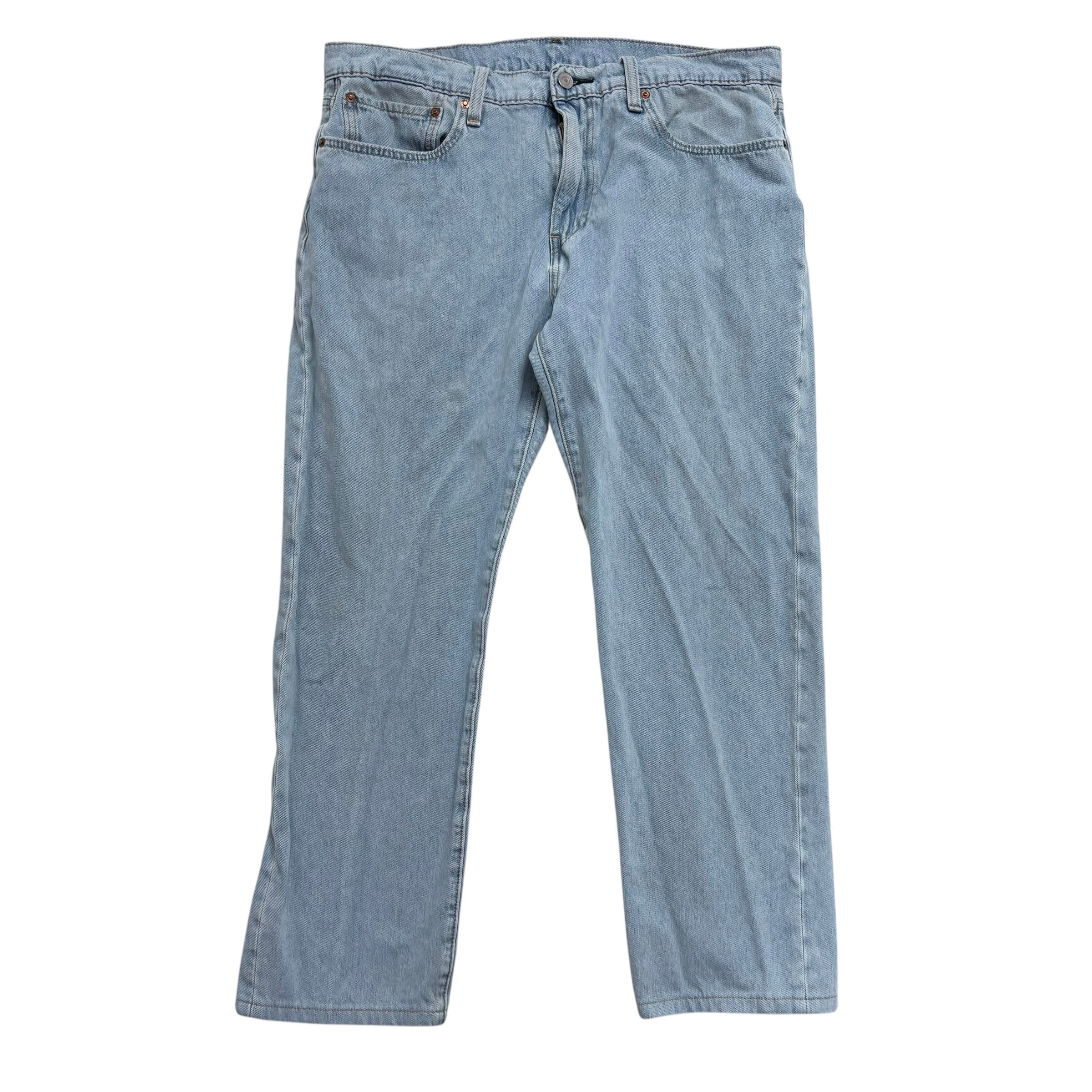 Levis 502 Jeans W36 L27 Mens Light Blue Regular Tapered Fit Stretch Denim