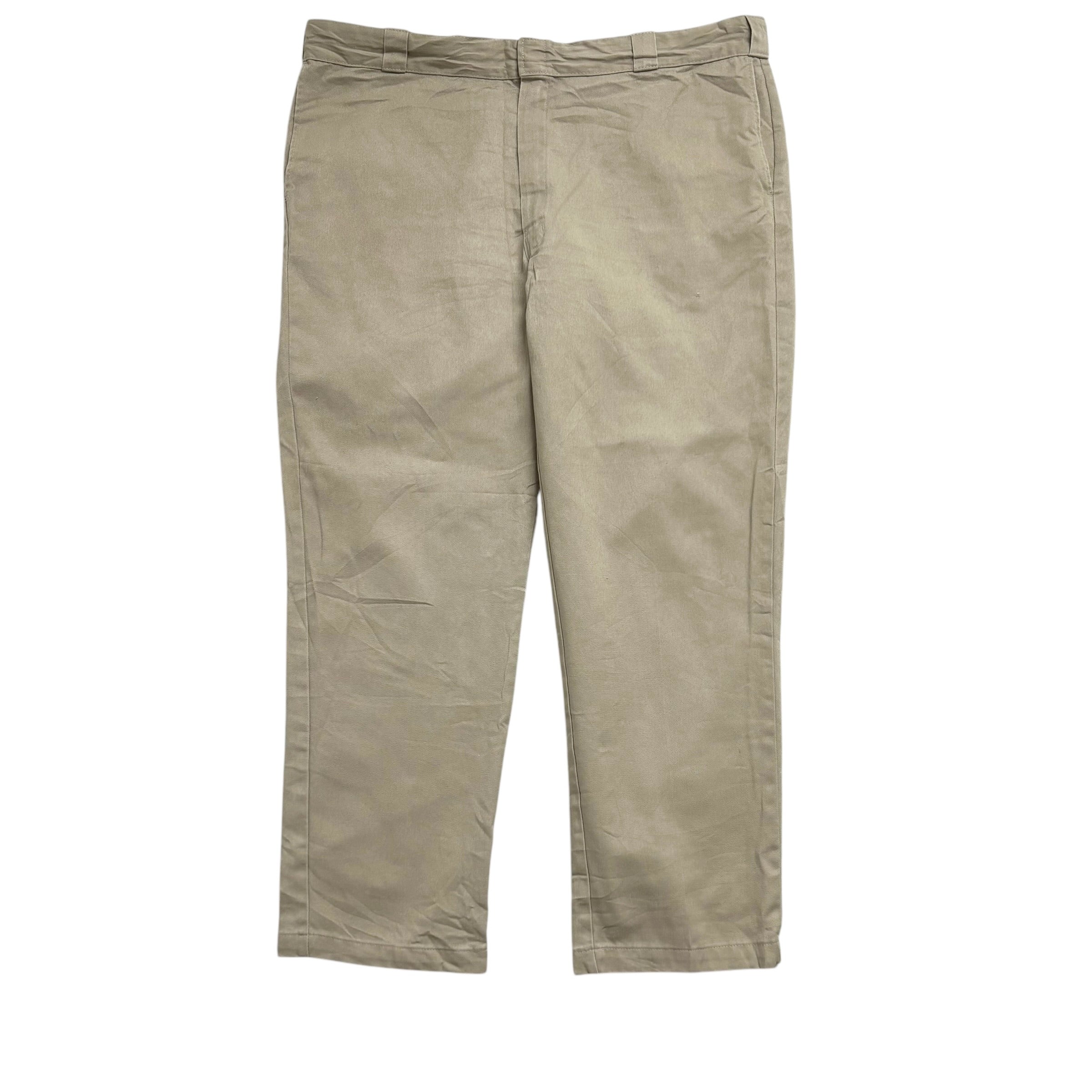 Dickies 874 Trousers W44 L32 Mens Beige Pants Original Straight Fit Workwear