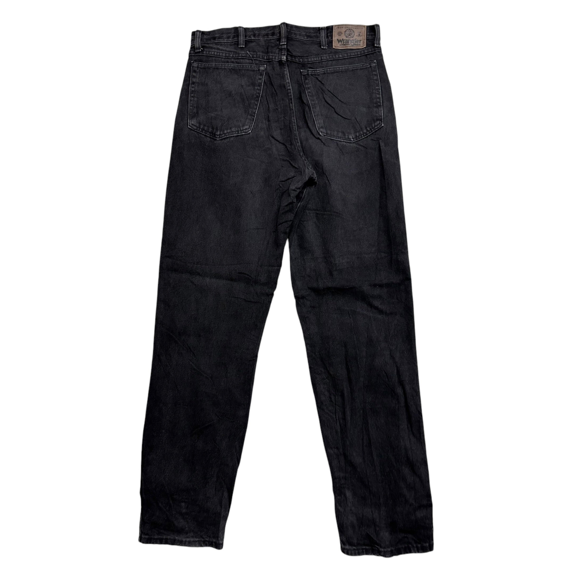 Wrangler Jeans W34 L34 Mens Black Regular Taper Fit Vintage 90s Denim
