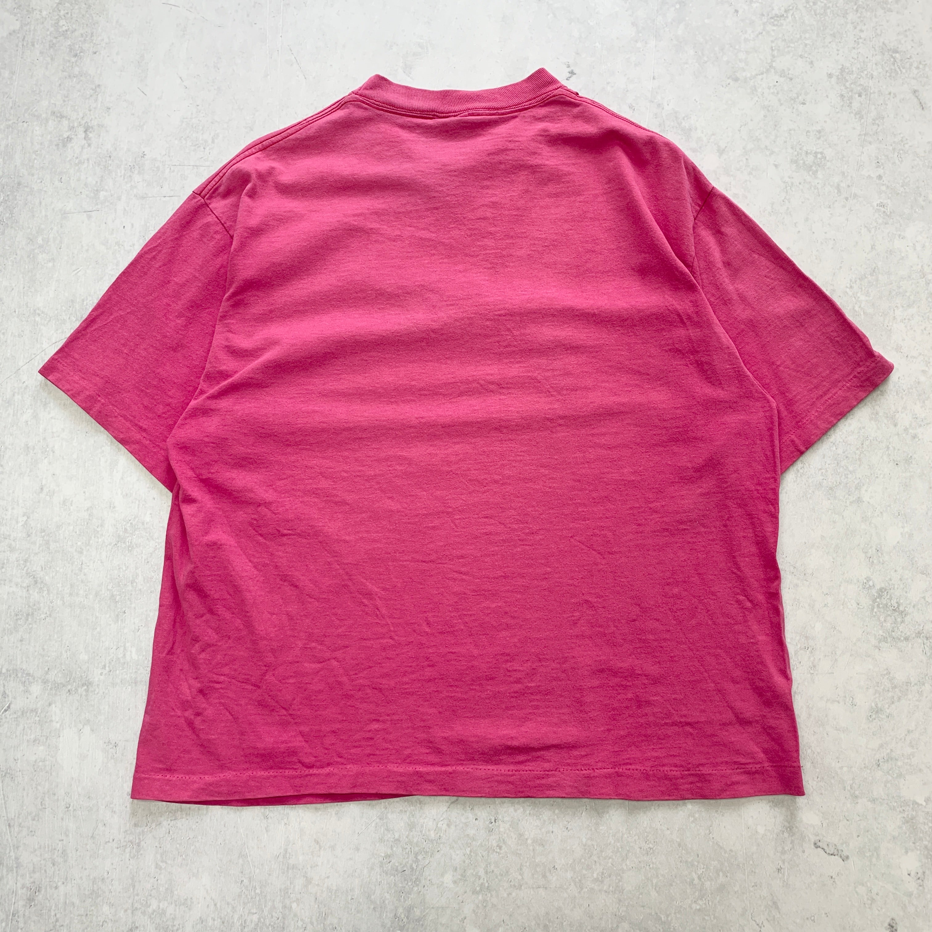 Vintage Guess T Shirt Mens Medium Pink Single Stitch 90s Boxy Fit