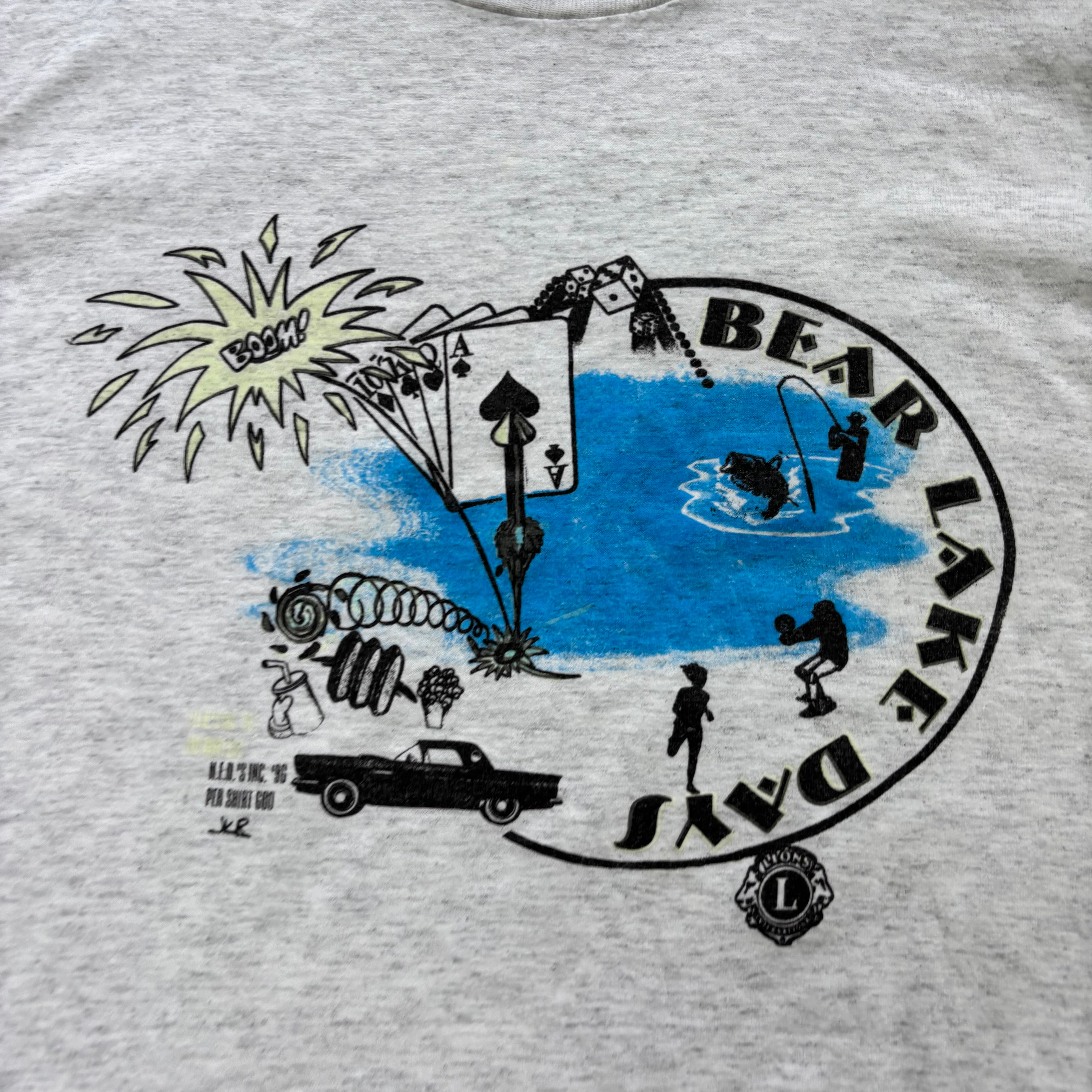 Vintage T Shirt Mens XL Grey Single Stitch Graphic Print 90s USA (E)