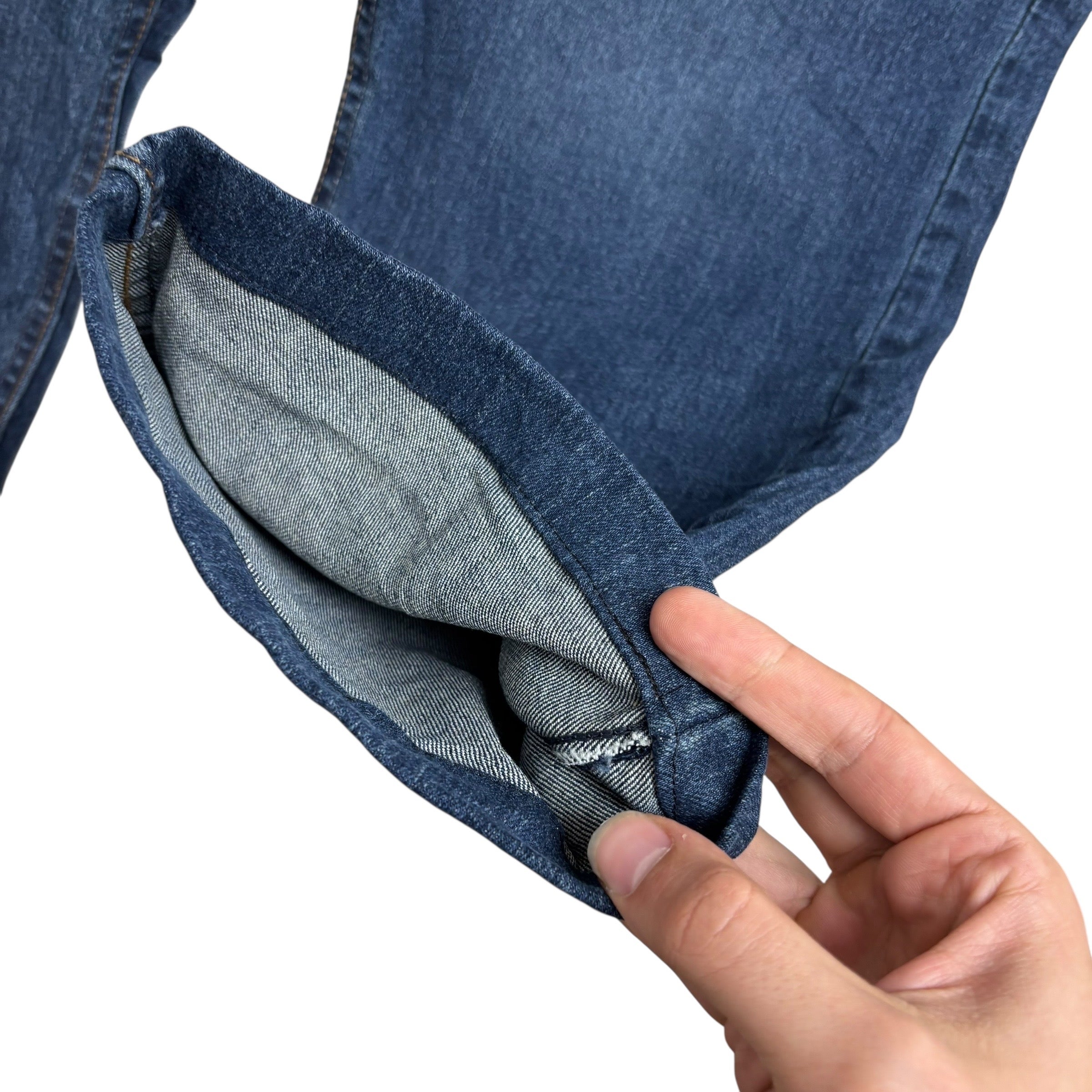 Wrangler Jeans W40 L29 Mens Dark Blue Relaxed Straight Fit Stretch Denim