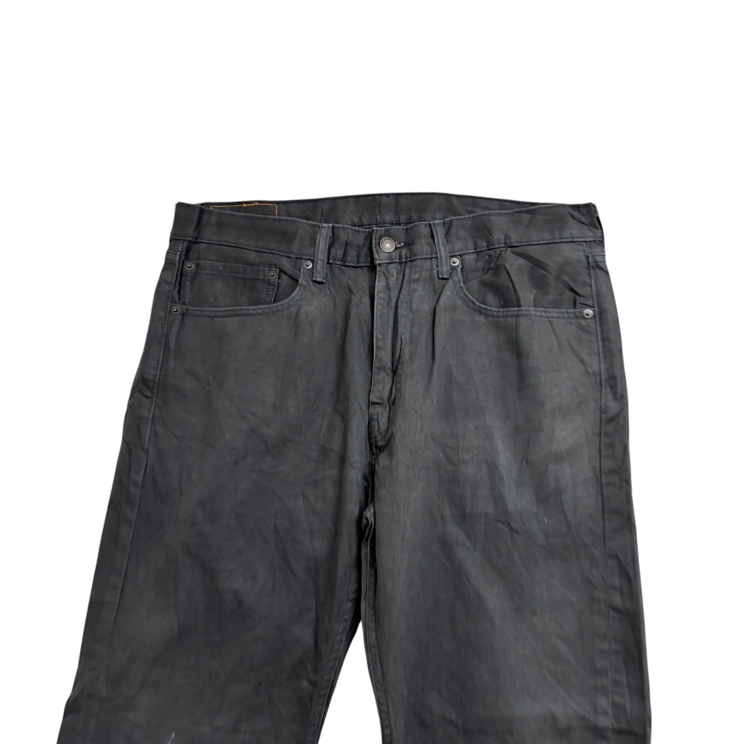 Levis 505 Trousers W36 L28 Mens Grey Regular Straight Fit Cotton Pants (E)