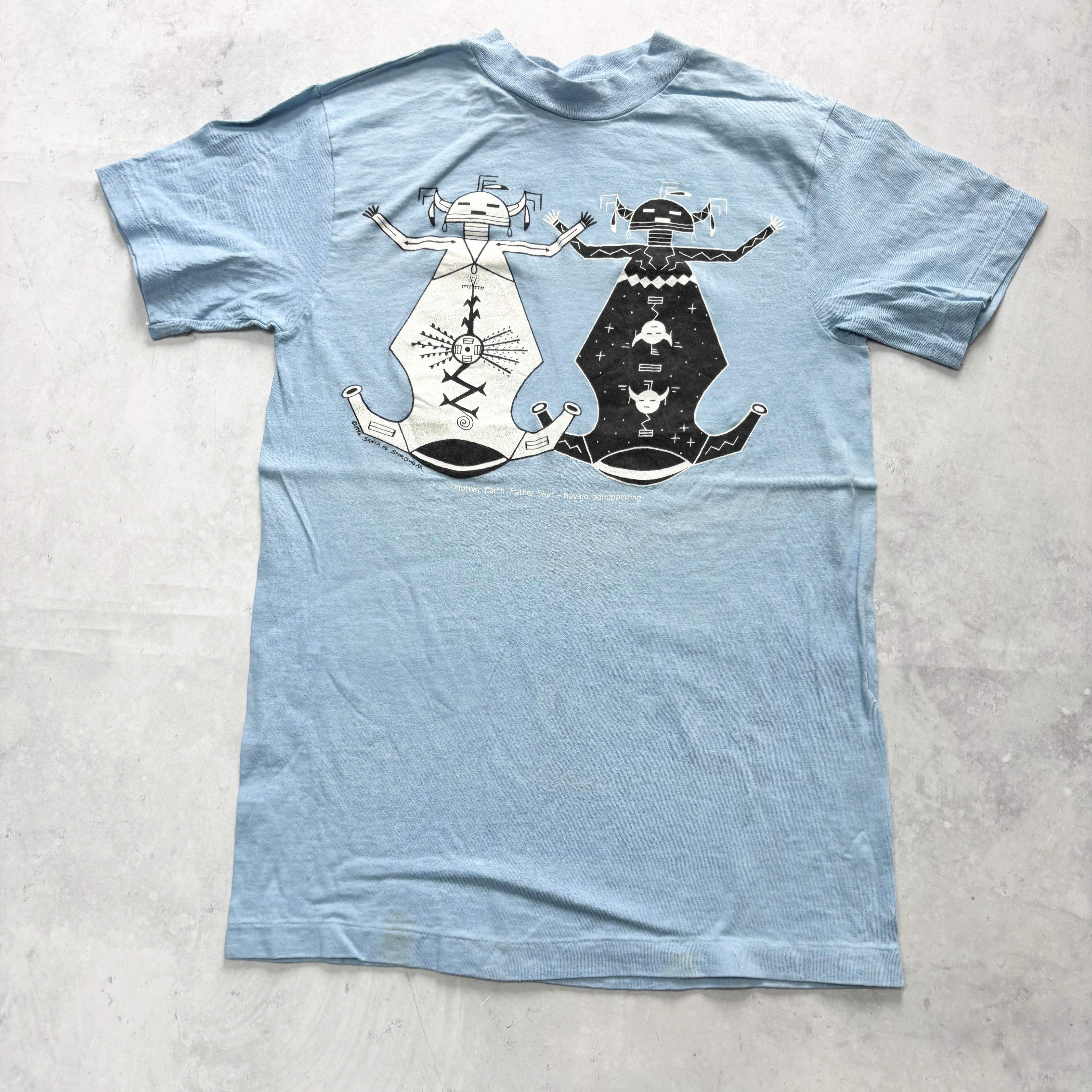 Vintage T Shirt Mens XS Blue Single Stitch Graphic Print 90s USA Beefy-T (F)