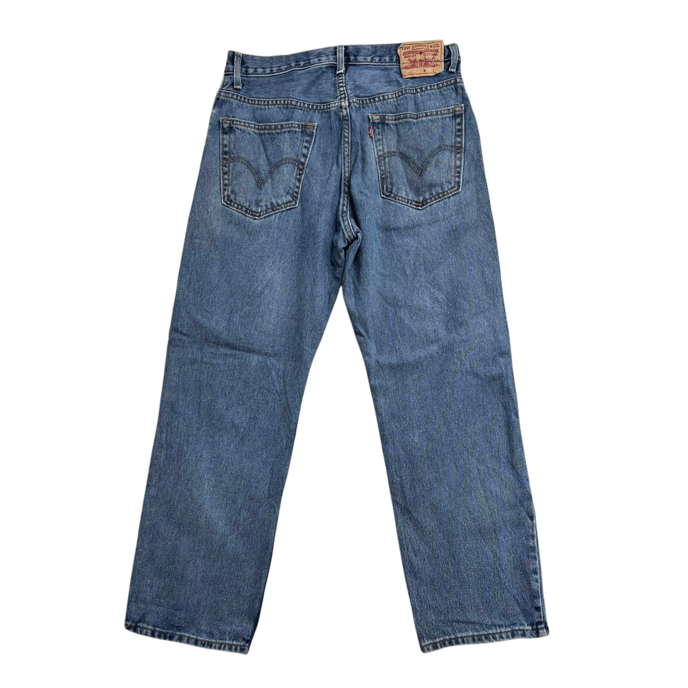 Levis Jeans W33 L30 Mens Mid Blue Regular Straight Fit Vintage Denim