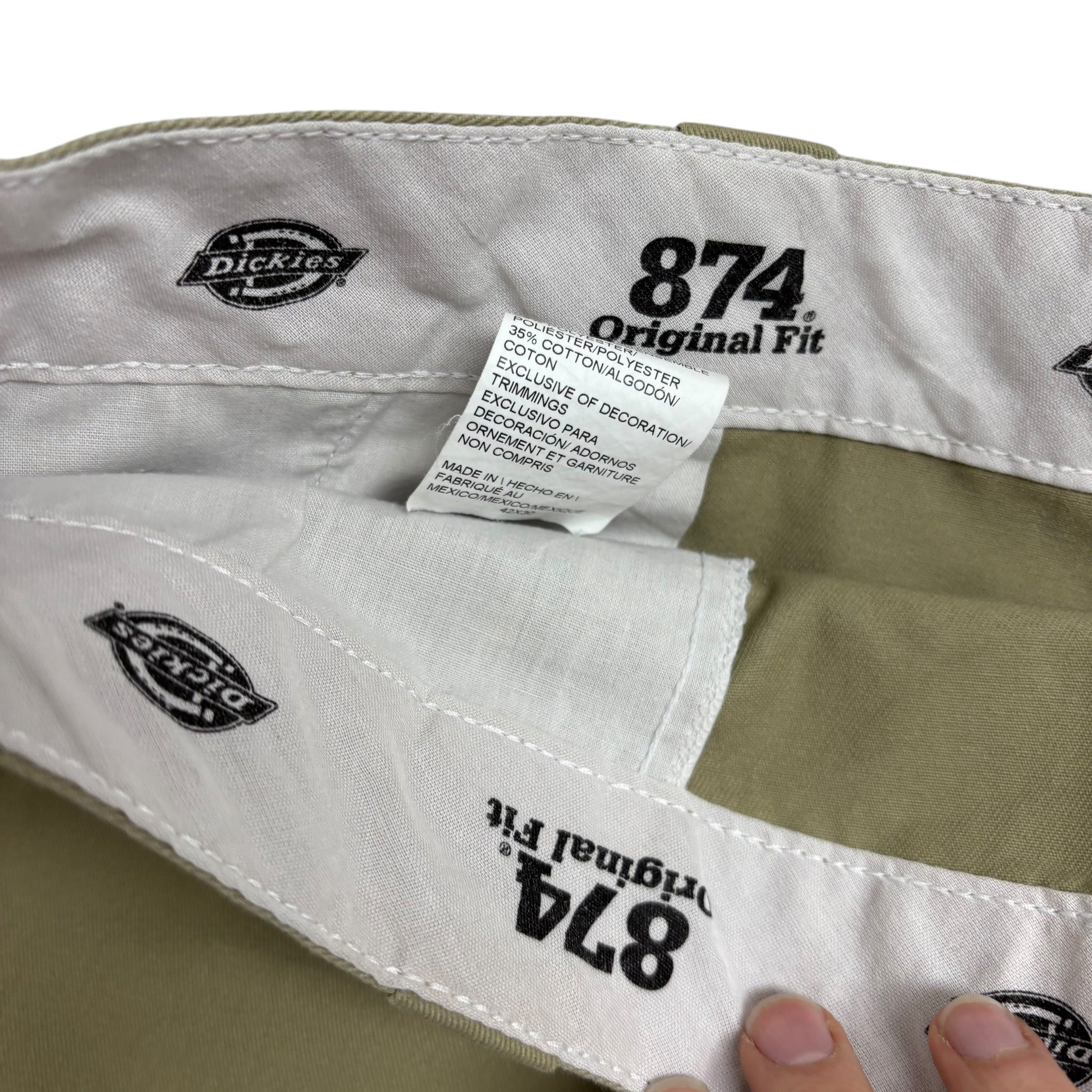Dickies 874 Trousers W40 L30 Mens Beige Pants Original Straight Fit Workwear