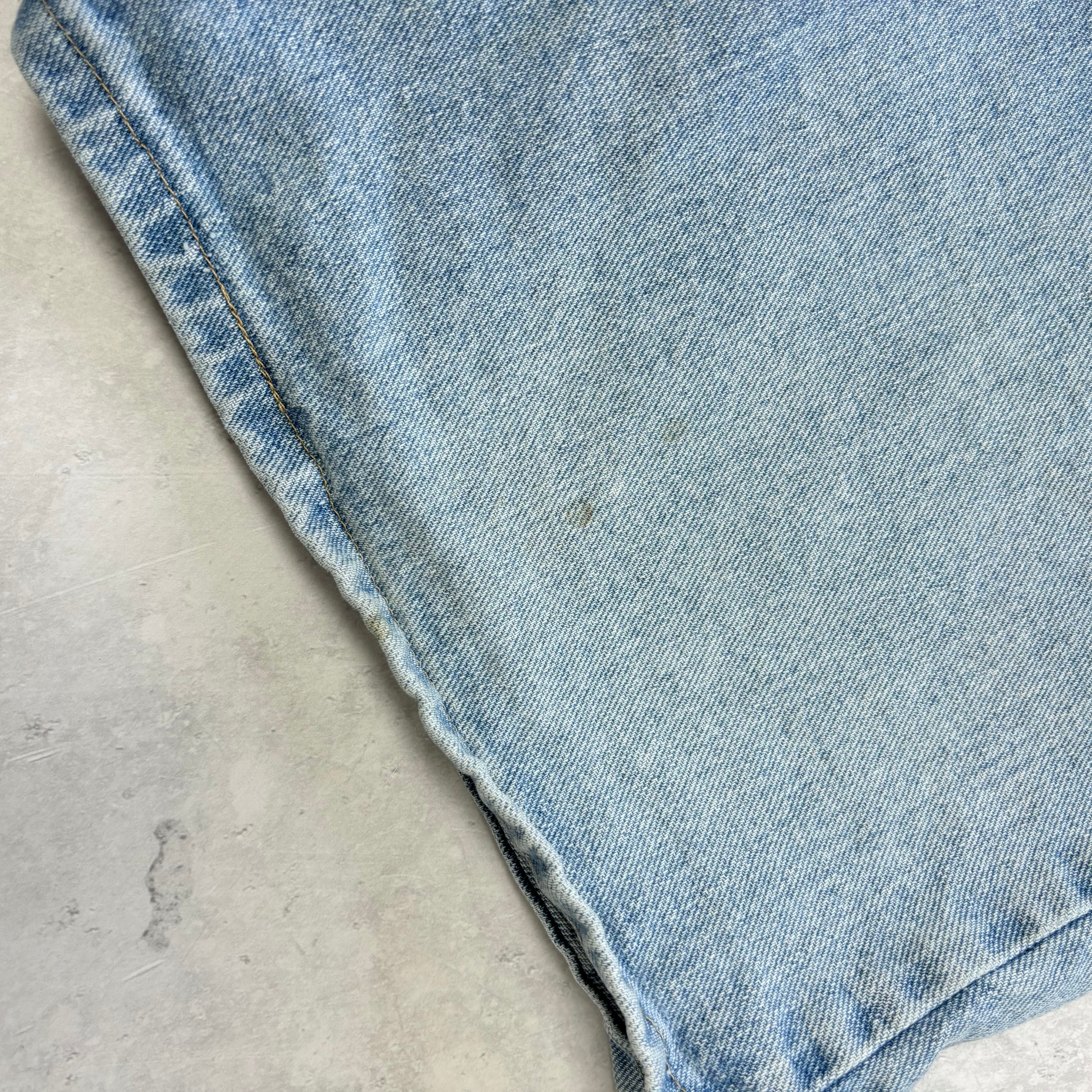 Vintage Wrangler Jorts W40 Mens Denim Shorts Light Blue Baggy Relaxed Fit