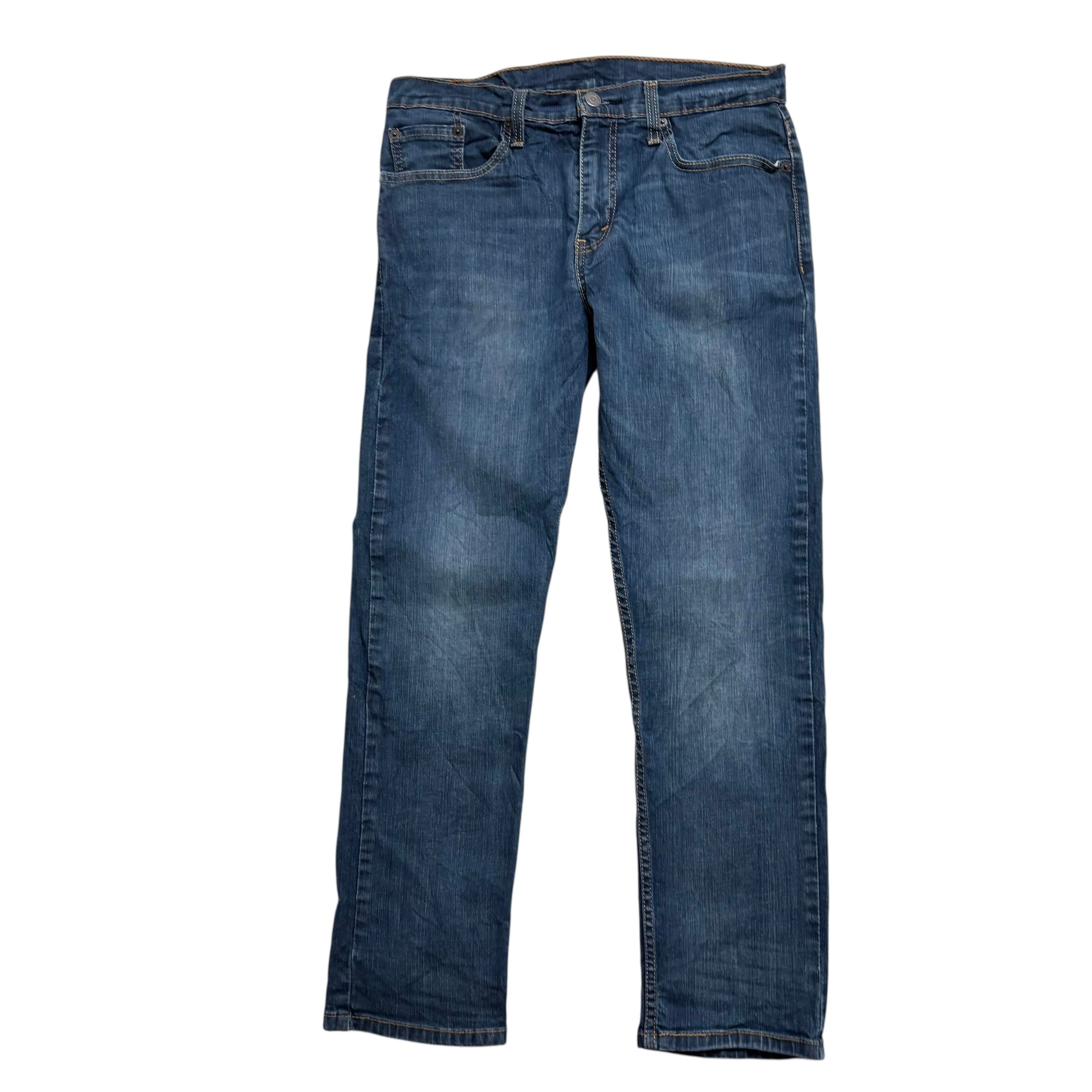 Levis 502 Jeans W32 L28 Mens Dark Blue Regular Tapered Fit Stretch Denim (E)