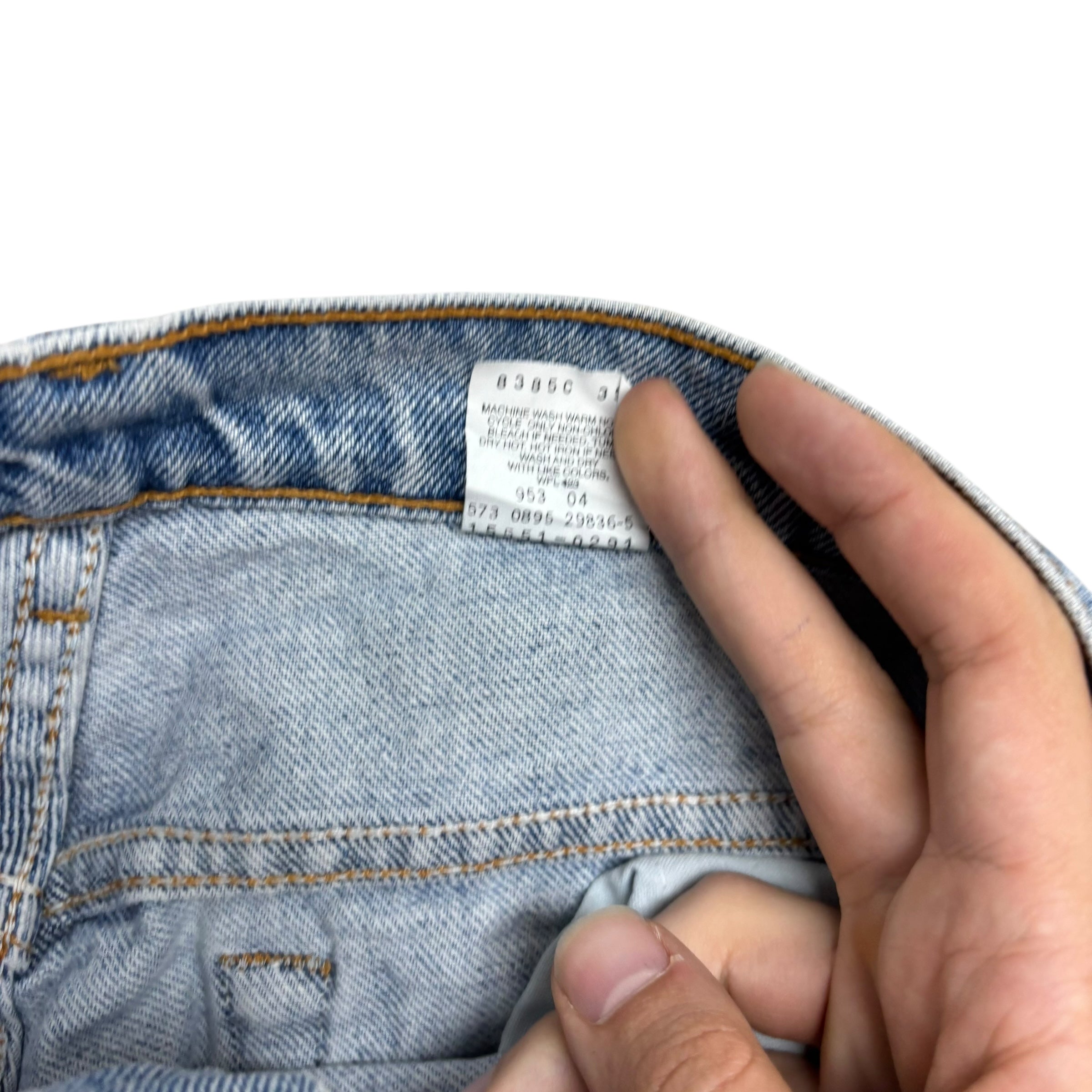 Levis 551 Jeans W34 L29 Womens Light Blue Relaxed Taper Fit USA Made Vintage