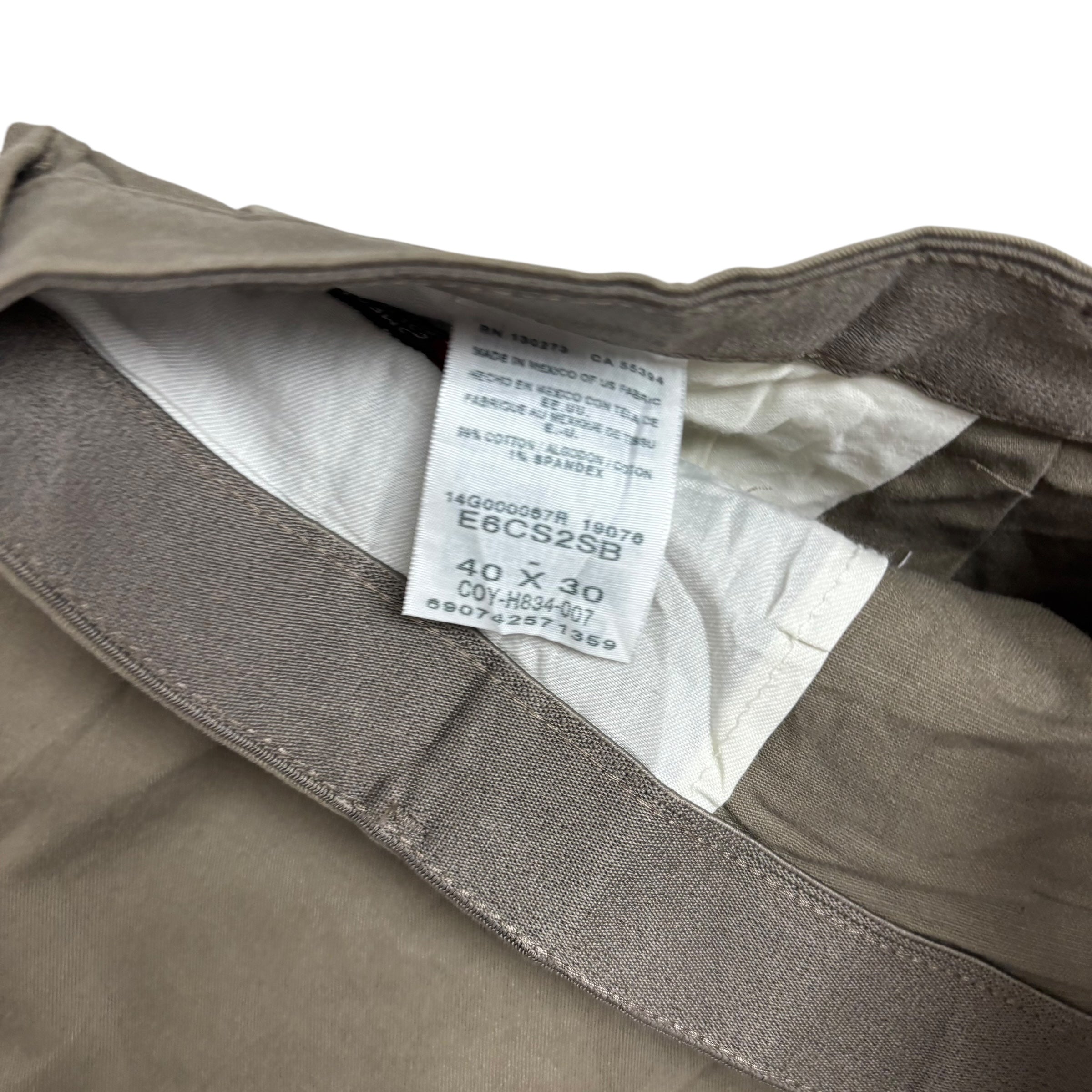 Wrangler Trousers W40 L27 Mens Green Relaxed Straight Fit Stretch Pants (E)