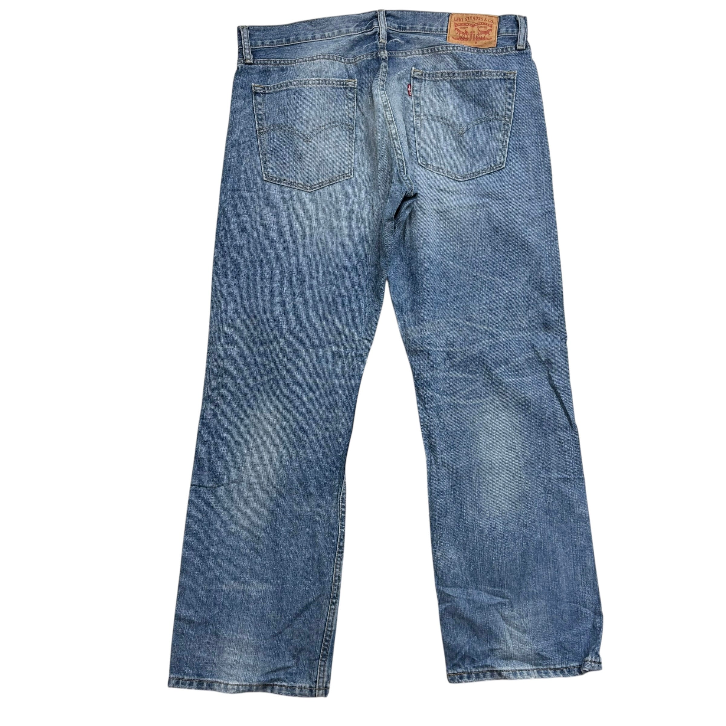 Levis 514 Jeans W36 L30 Mens Mid Blue Baggy Relaxed Straight Fit Denim