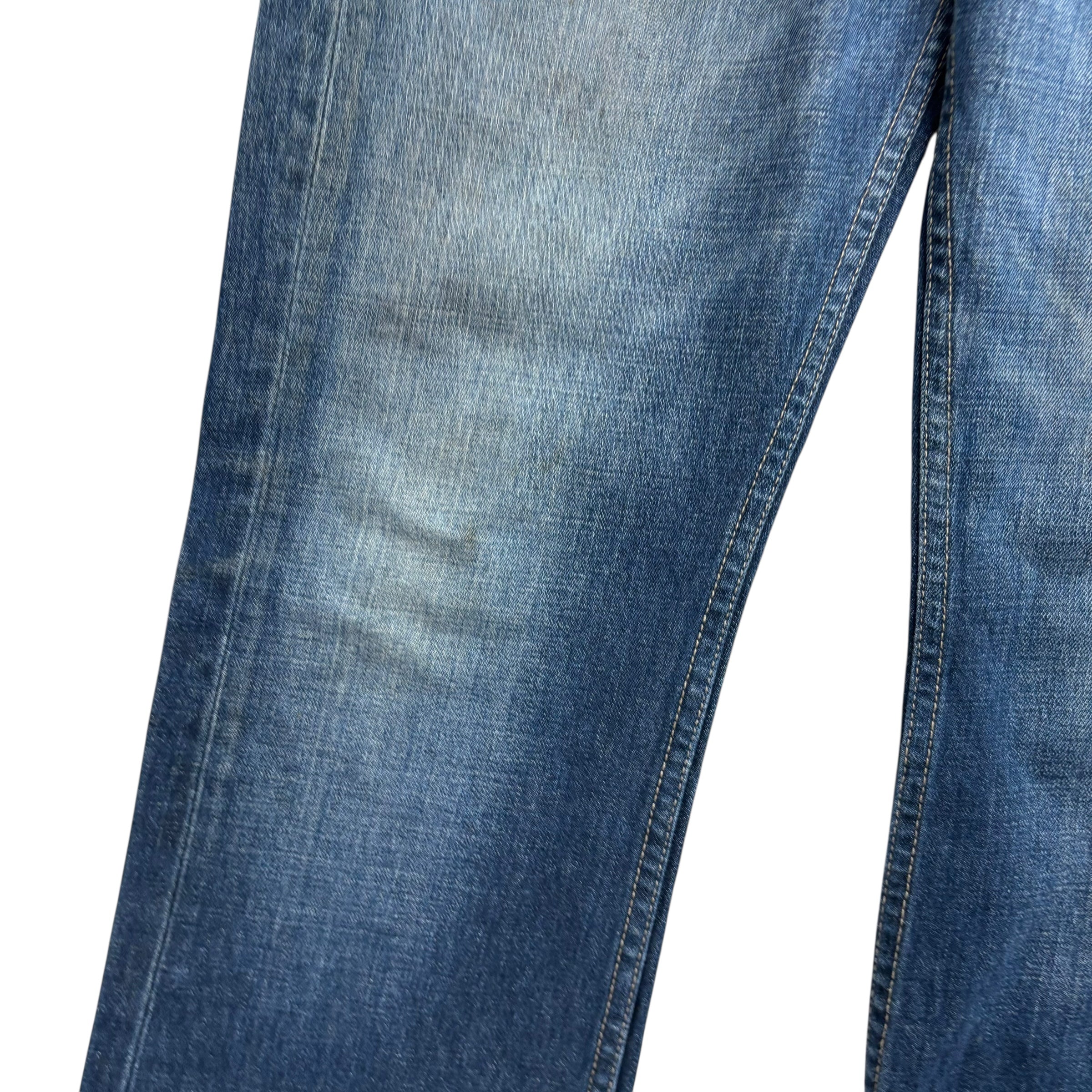 Levis 527 Jeans W34 L32 Mens Dark Blue Regular Bootcut Fit Denim (F)