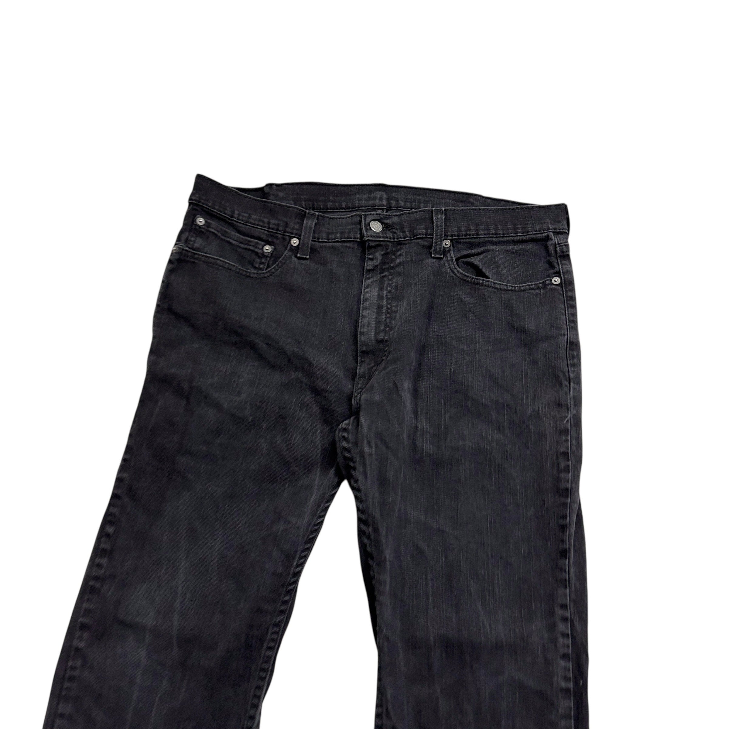 Levis 559 Jeans W38 L30 Mens Black Regular Straight Fit Stretch Denim