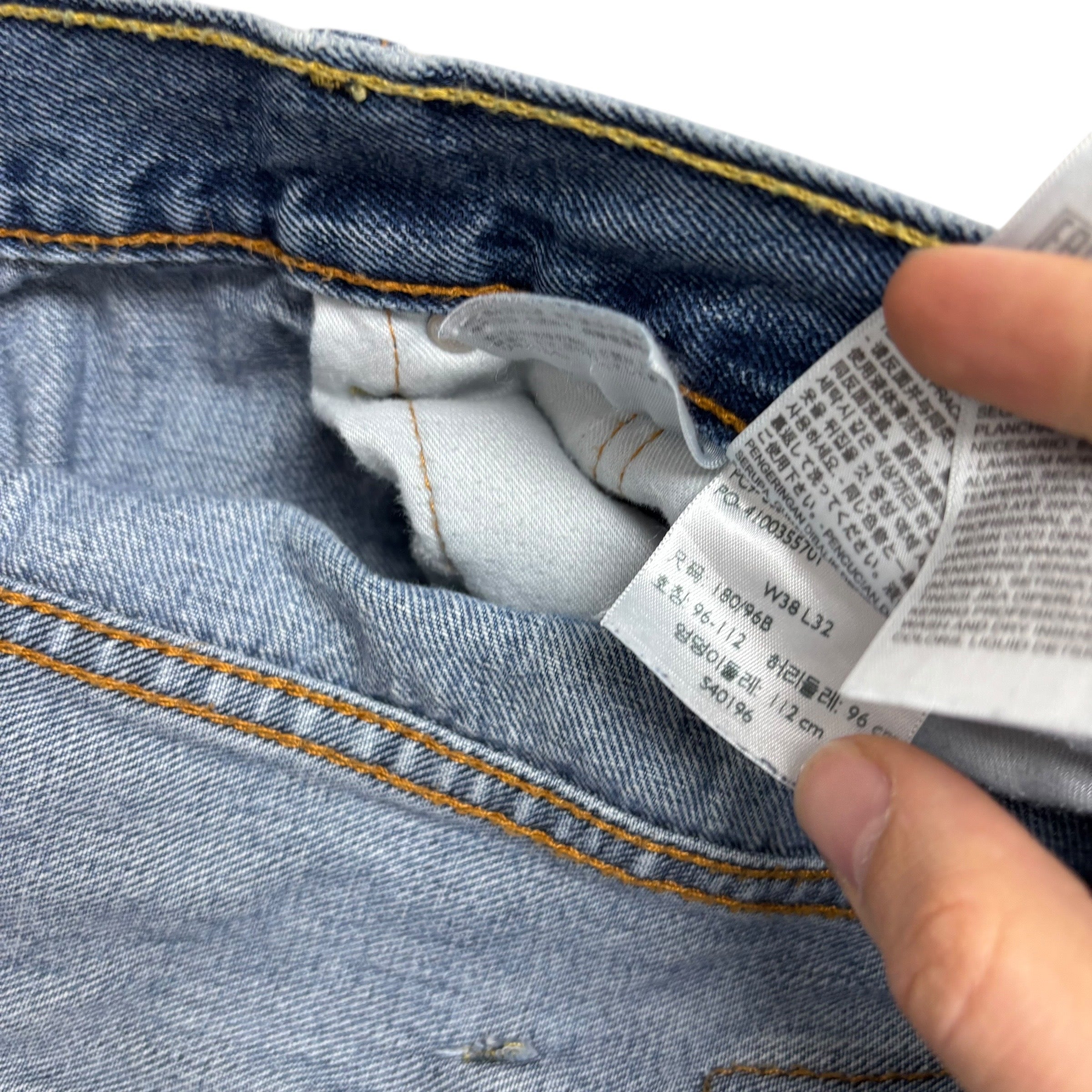 Levis 550 Jeans W38 L32 Mens Mid Blue Baggy Relaxed Straight Fit Denim