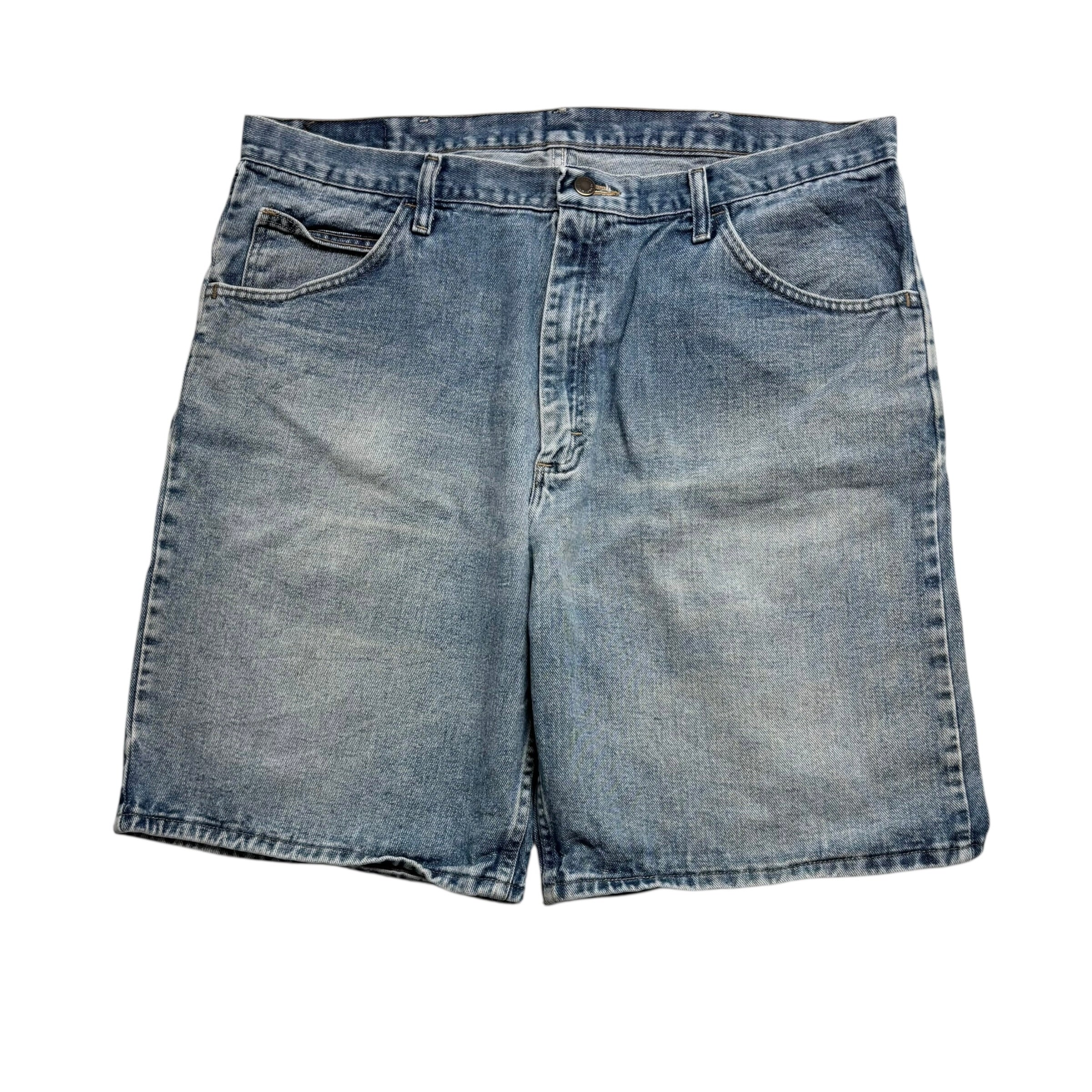 Wrangler Baggy Jorts W38 Mens Denim Shorts Mid Blue Relaxed Fit Vintage