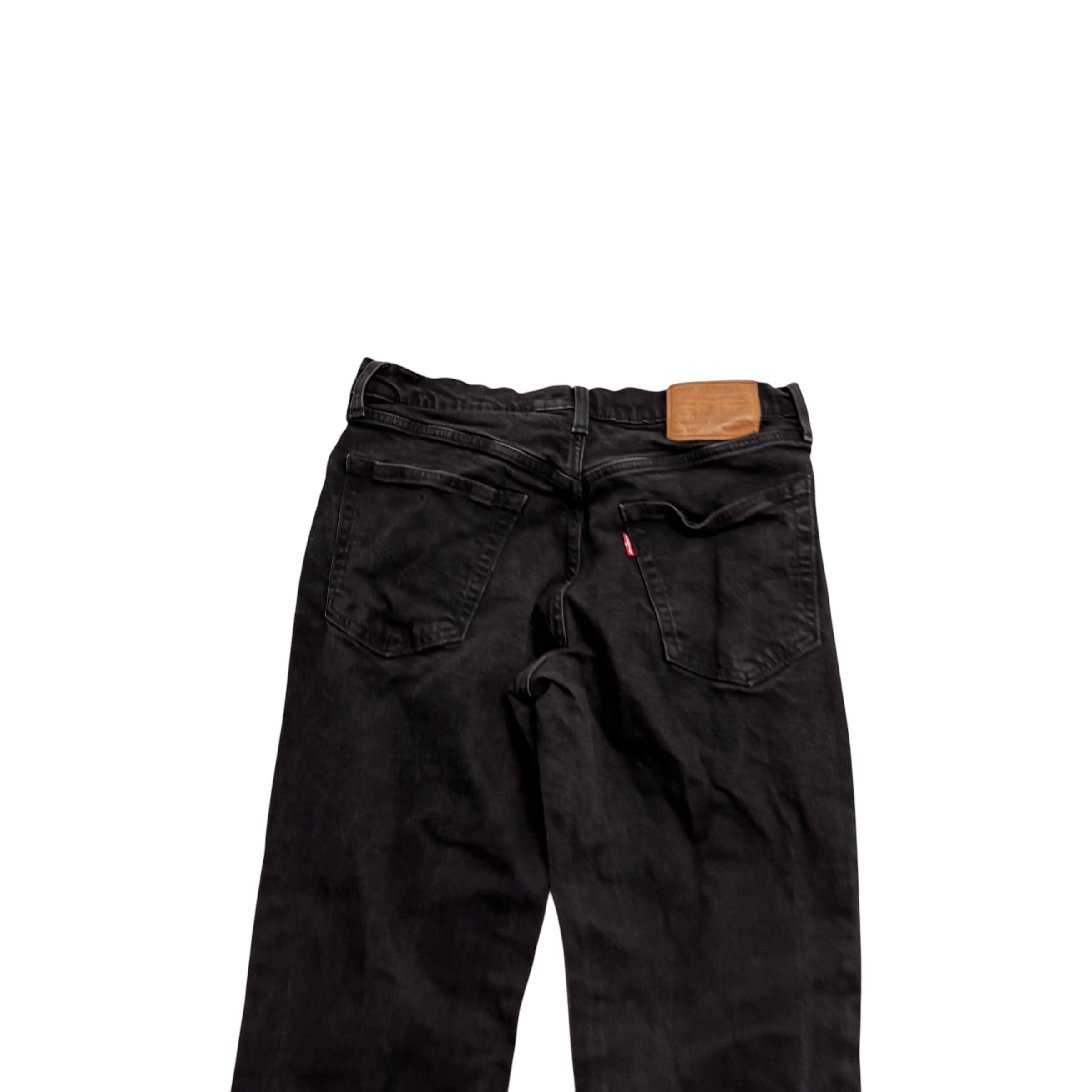 Levis 541 Jeans W31 L31 Mens Black Athletic Tapered Fit Stretch Premium Denim (E)