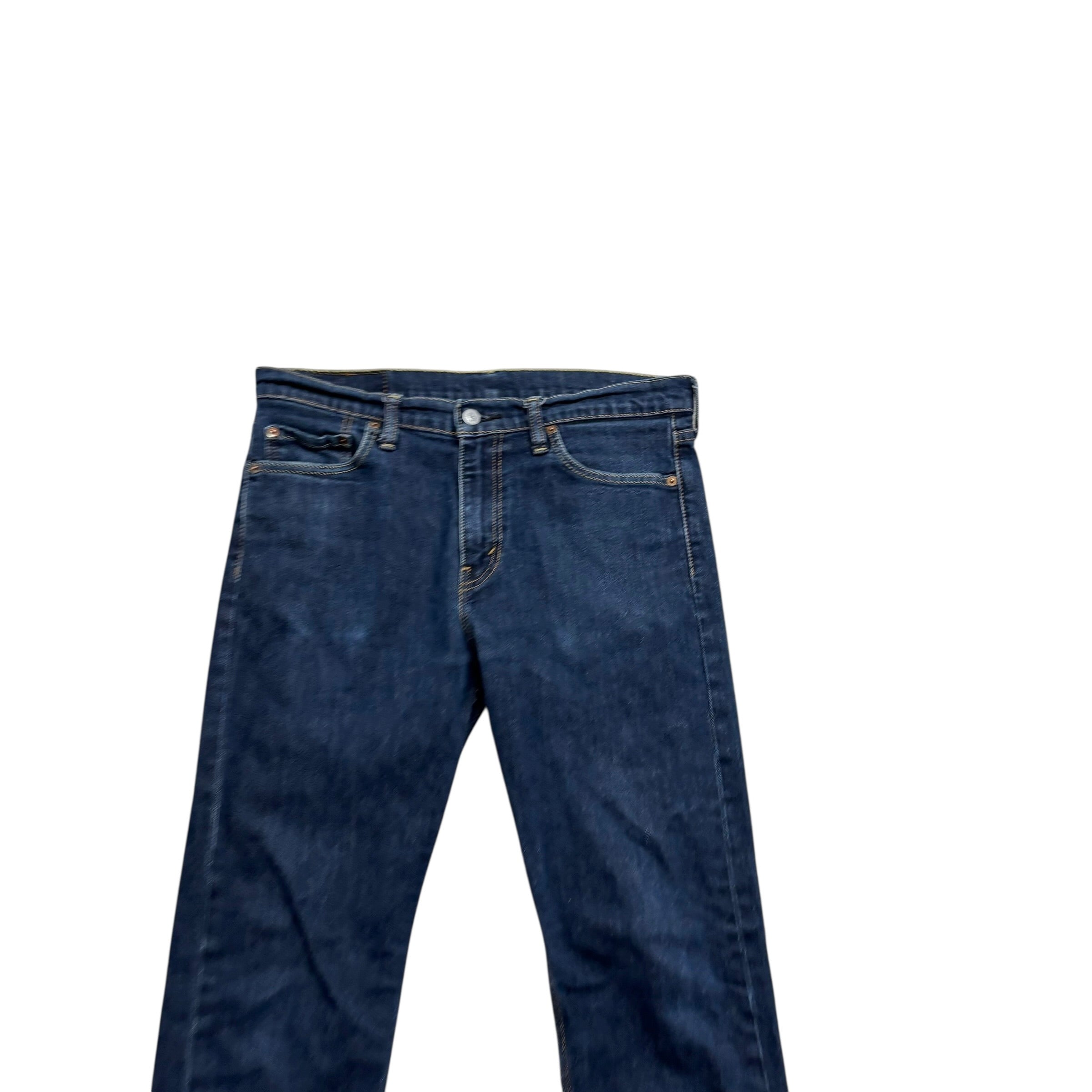 Levis 513 Jeans W33 L32 Mens Dark Blue Slim Straight Fit Stretch Denim (E)