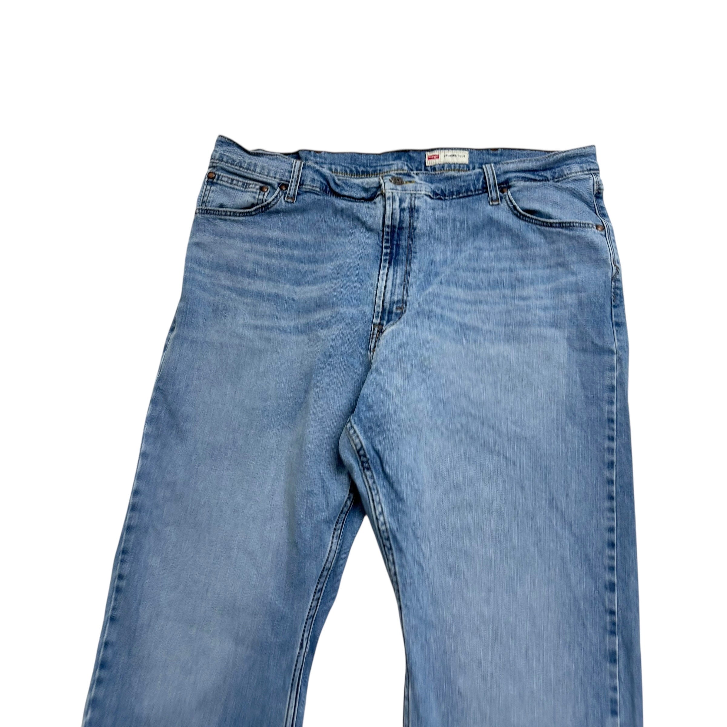 Wrangler Jeans W40 L30 Mens Light Blue Relaxed Bootcut Fit Stretch Denim (E)