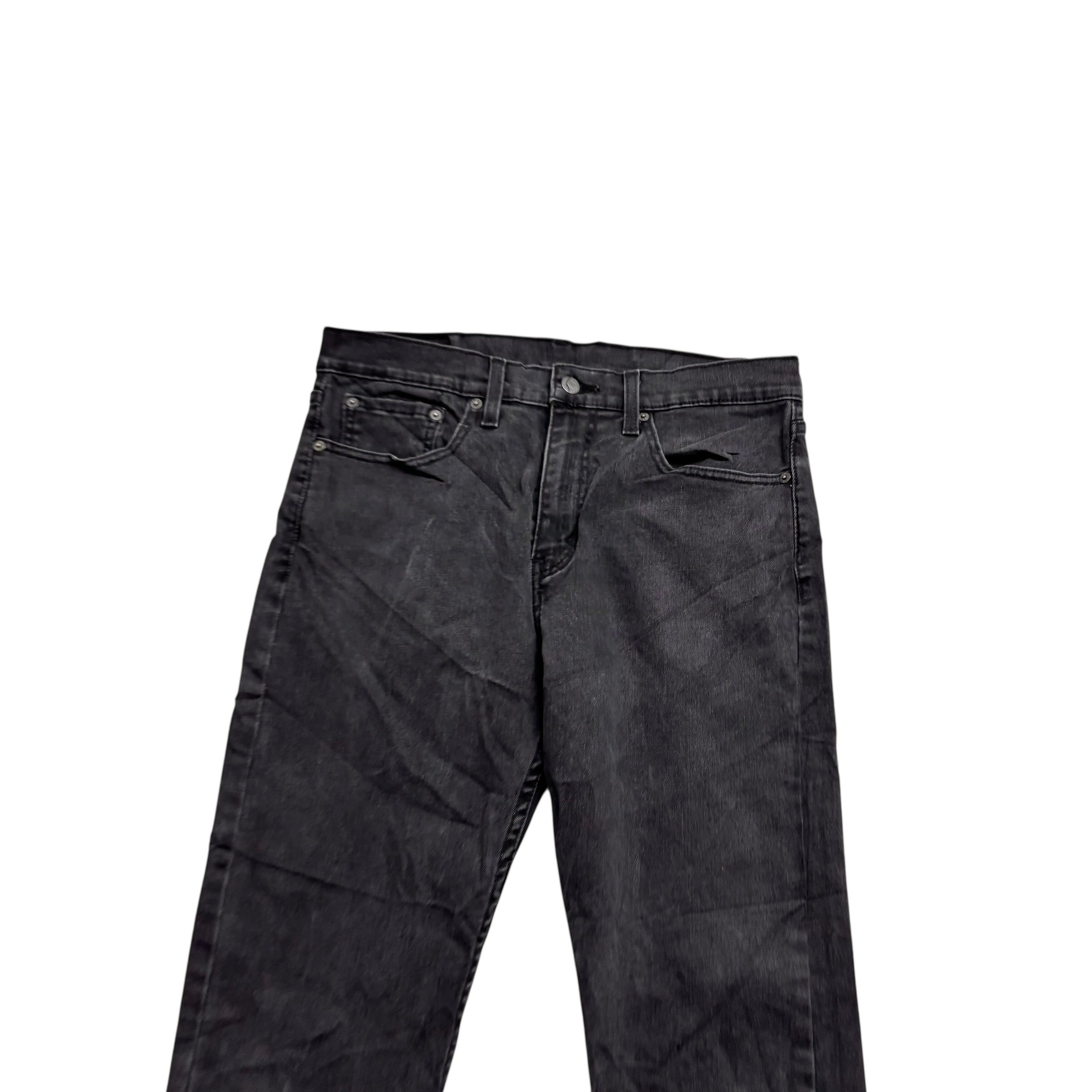 Levis 502 Jeans W31 L29 Mens Black Regular Tapered Fit Stretch Denim (E)