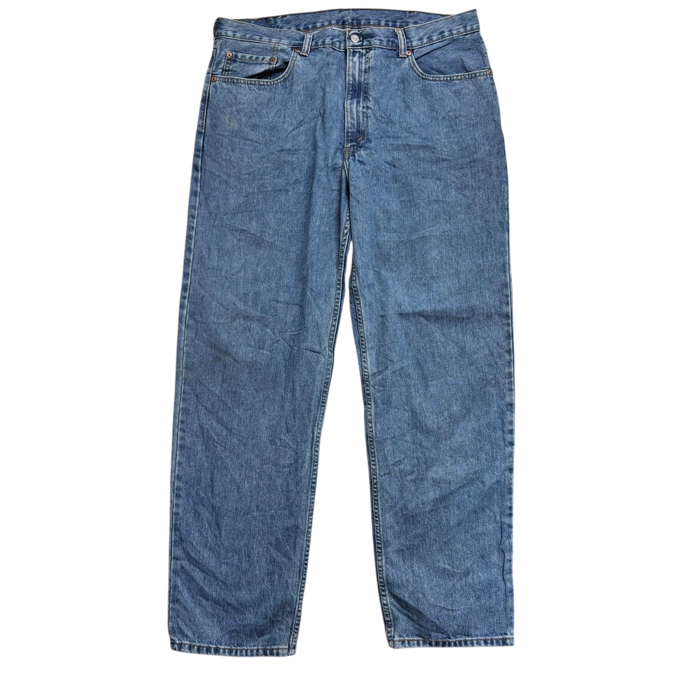 Levis 550 Jeans W38 L34 Mens Mid Blue Baggy Relaxed Straight Fit Denim