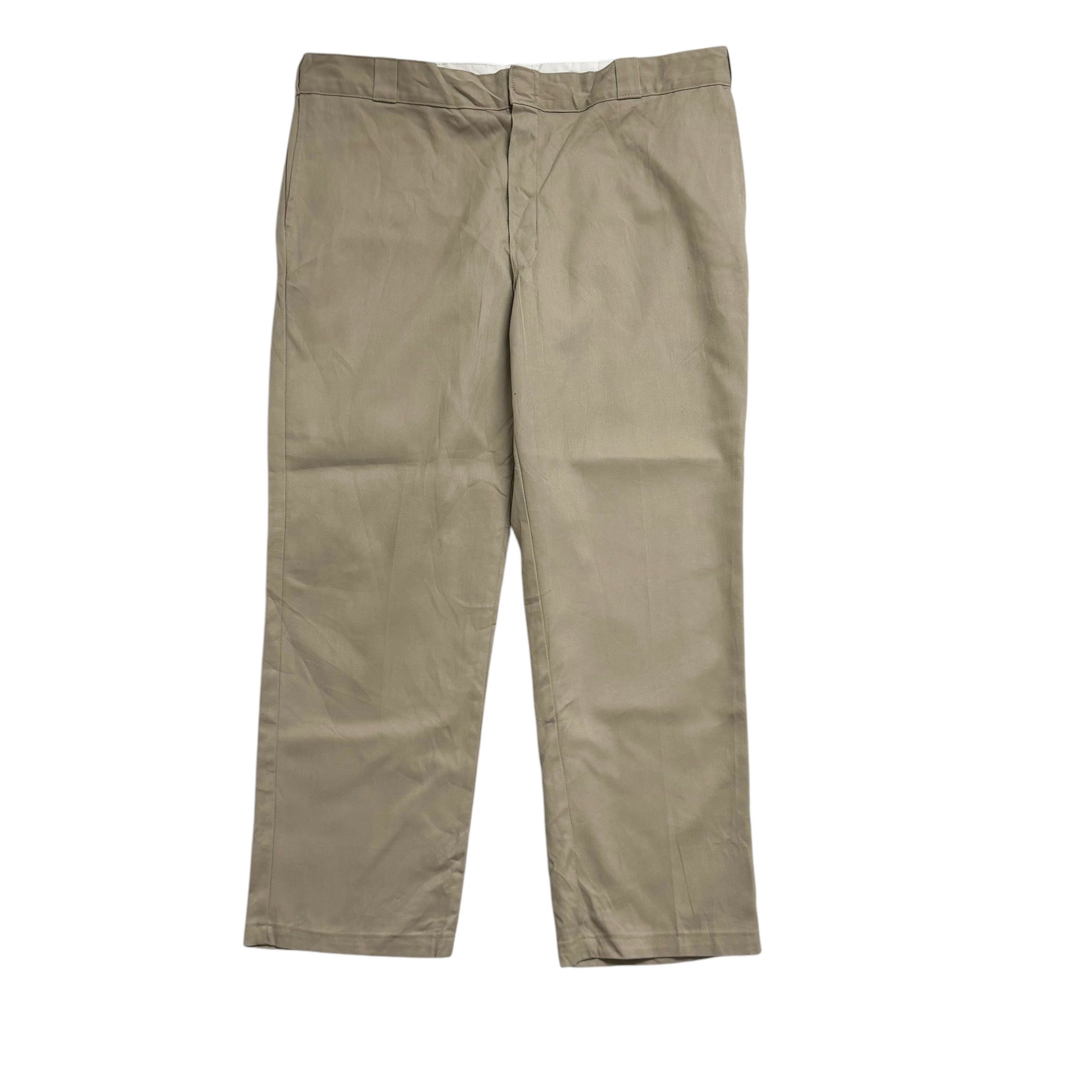 Dickies 874 Trousers W42 L30 Mens Beige Pants Original Straight Fit Workwear