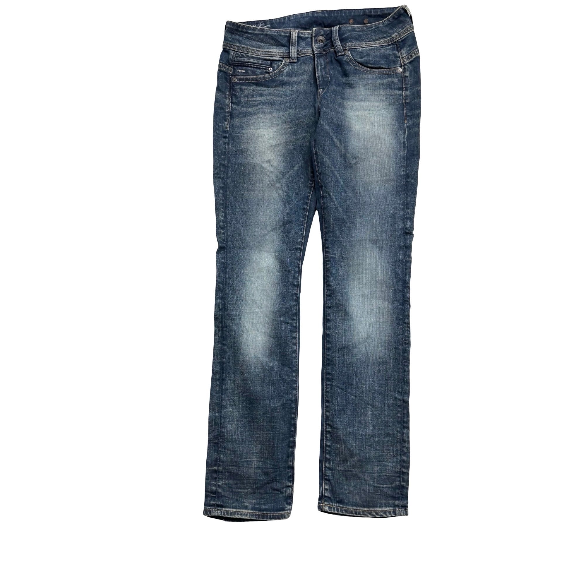G Star Raw Midge Saddle Jeans W29 L30 Womens Dark Blue Stretch Denim (E)