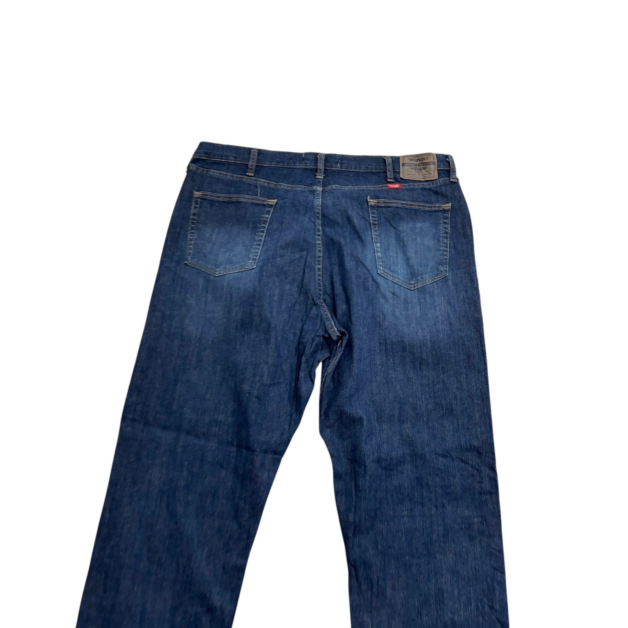 Wrangler Jeans W40 L33 Mens Dark Blue Regular Straight Fit Stretch Denim