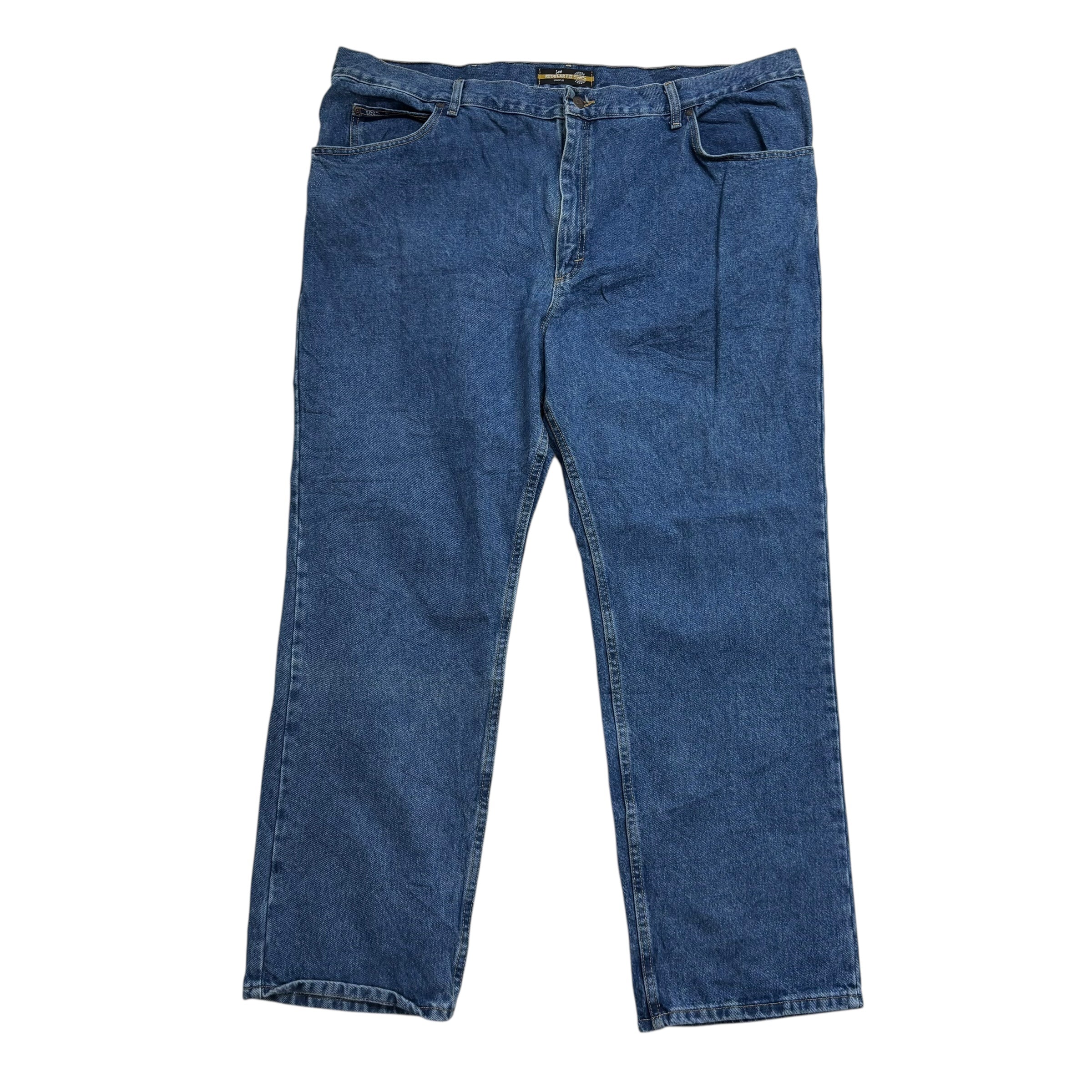 Lee Jeans W48 L32 Mens Mid Blue Regular Straight Fit Vintage Denim (E)
