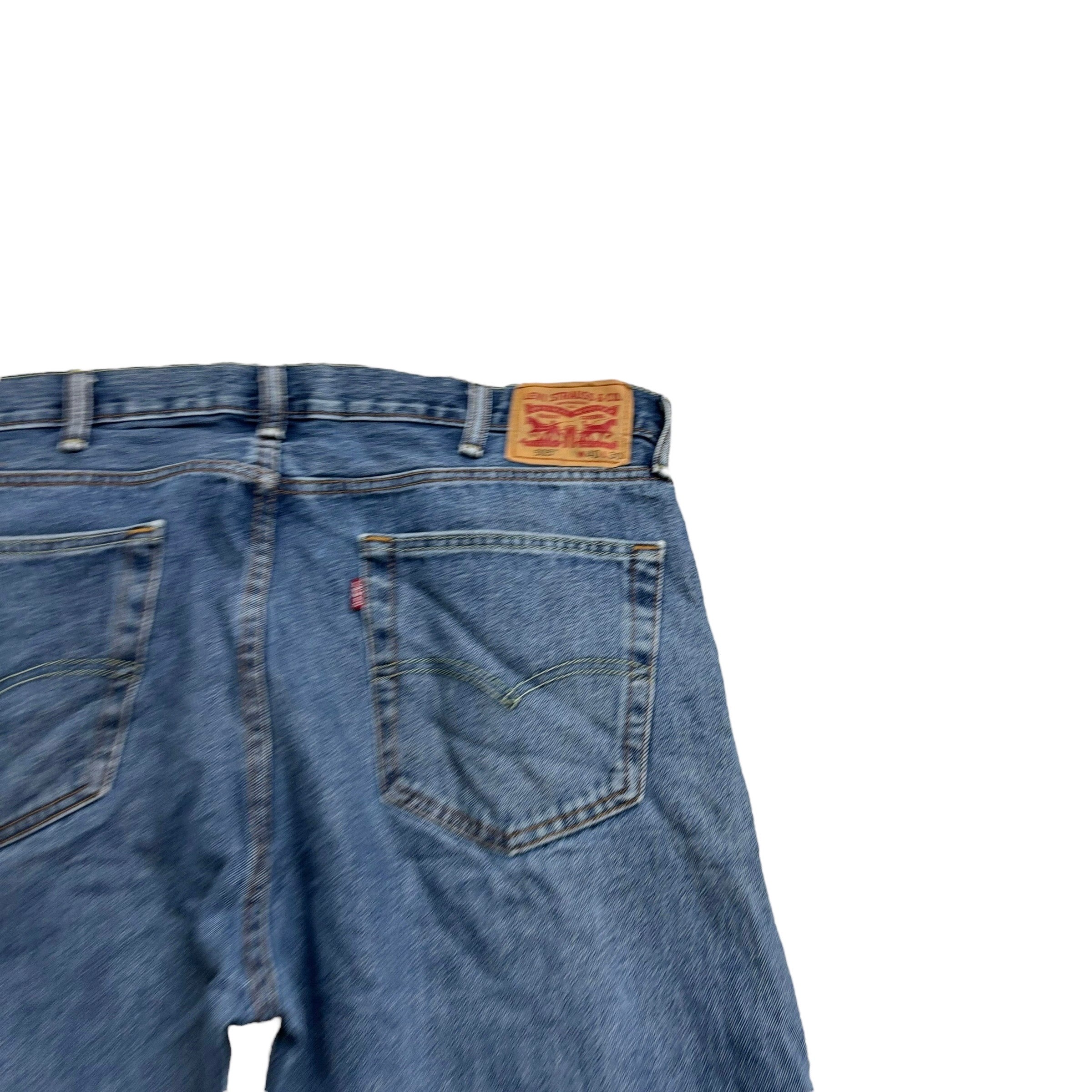 Levis 505 Jeans W40 L30 Mens Mid Blue Regular Straight Fit Denim